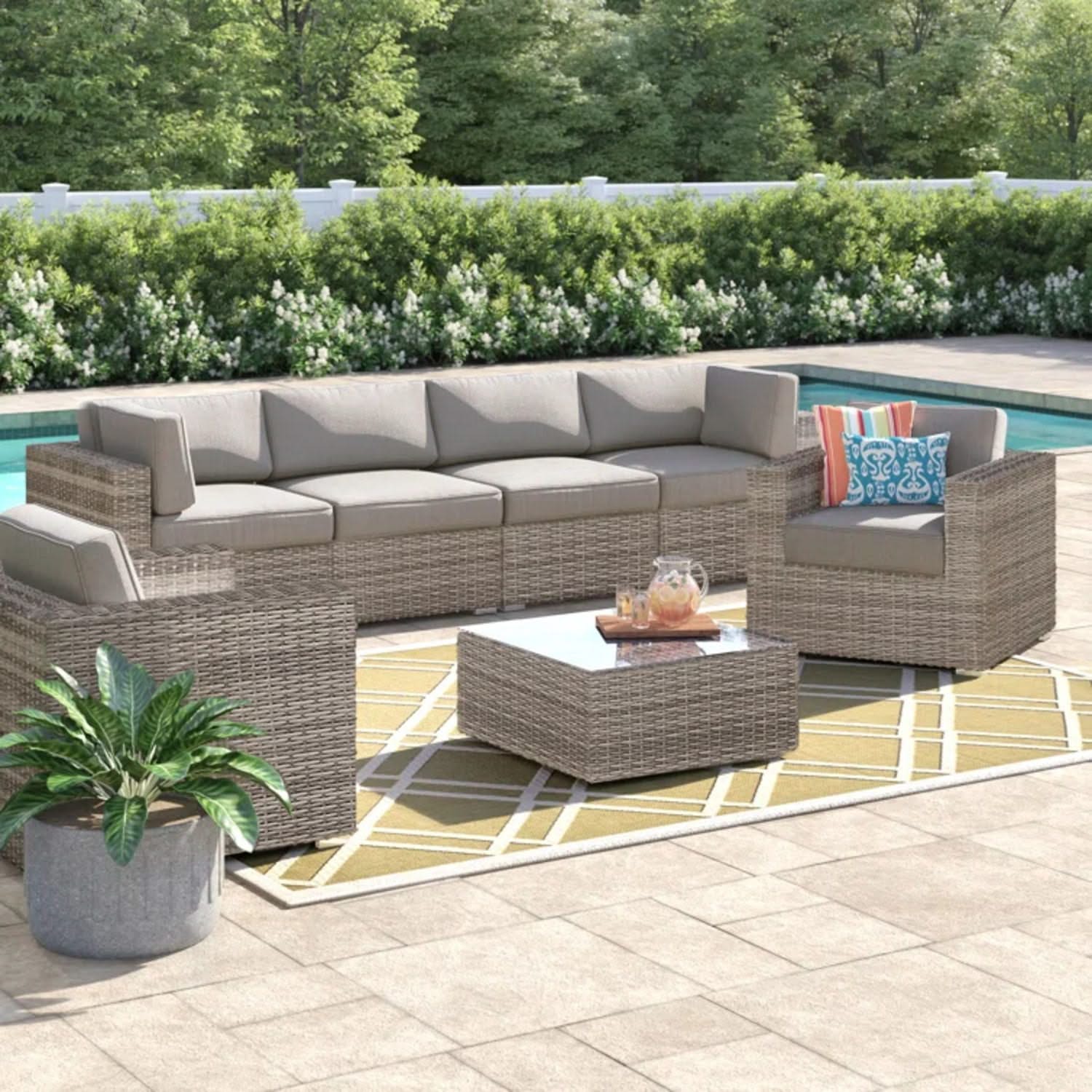 Stylish Entertainment Sectional Set, Outdoor Living - Image 38