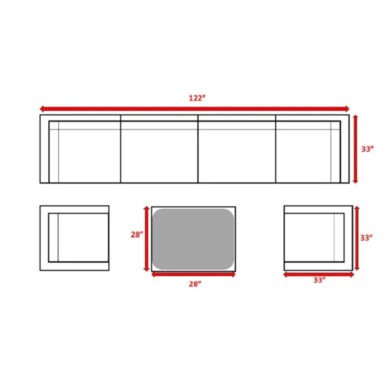 Stylish Entertainment Sectional Set, Outdoor Living - Image 39