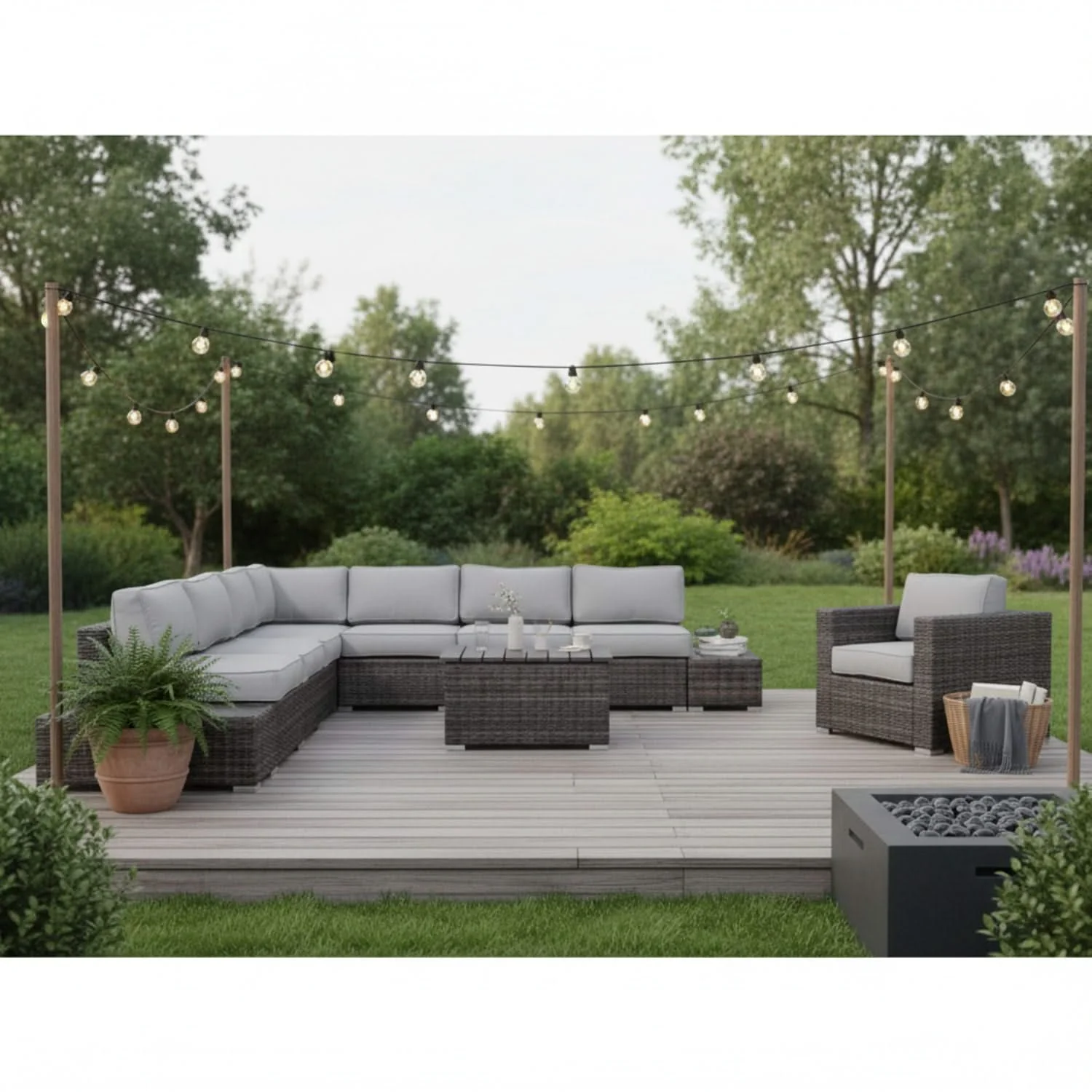 Stylish Entertainment Sectional Set, Outdoor Living - Image 40