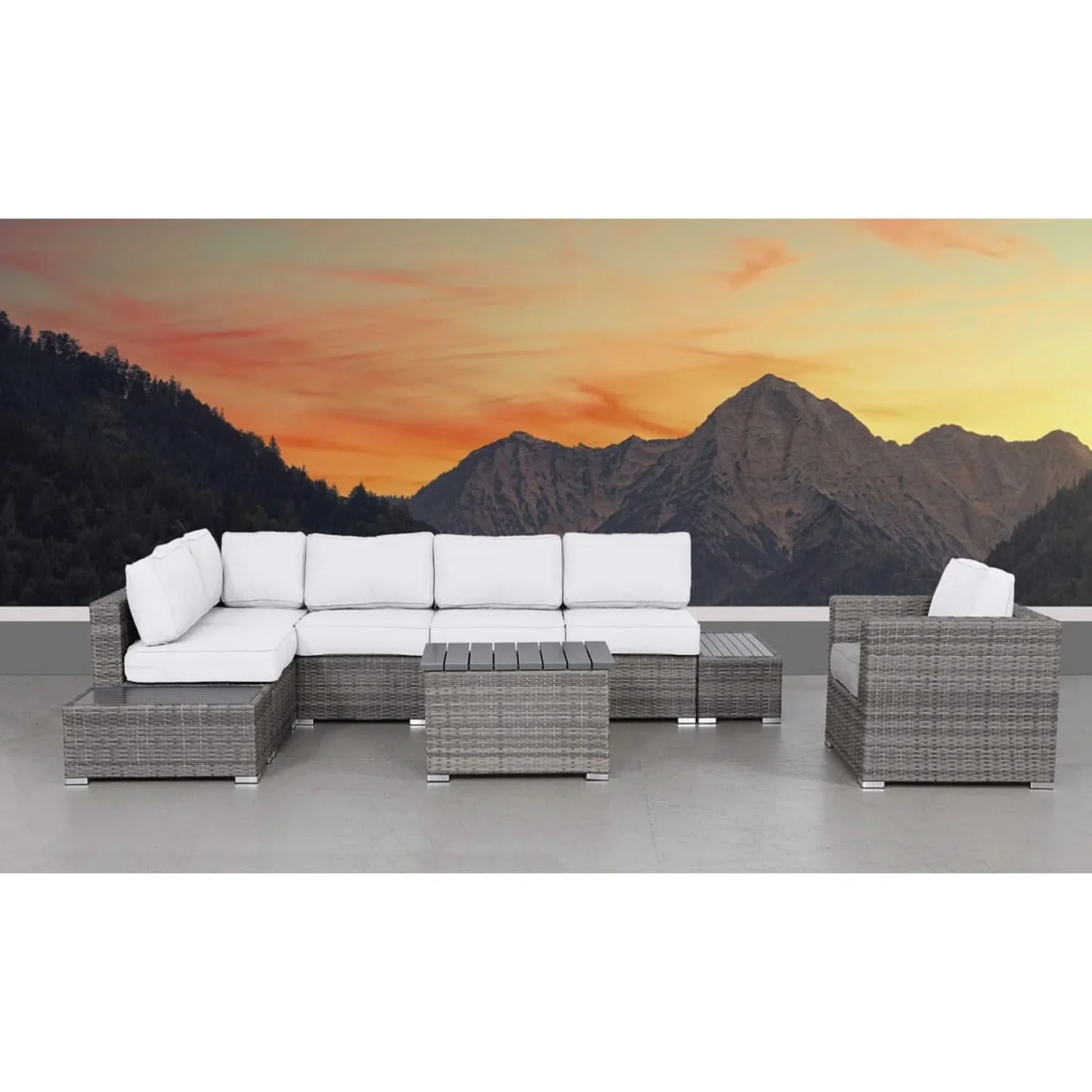 Stylish Entertainment Sectional Set, Outdoor Living - Image 44