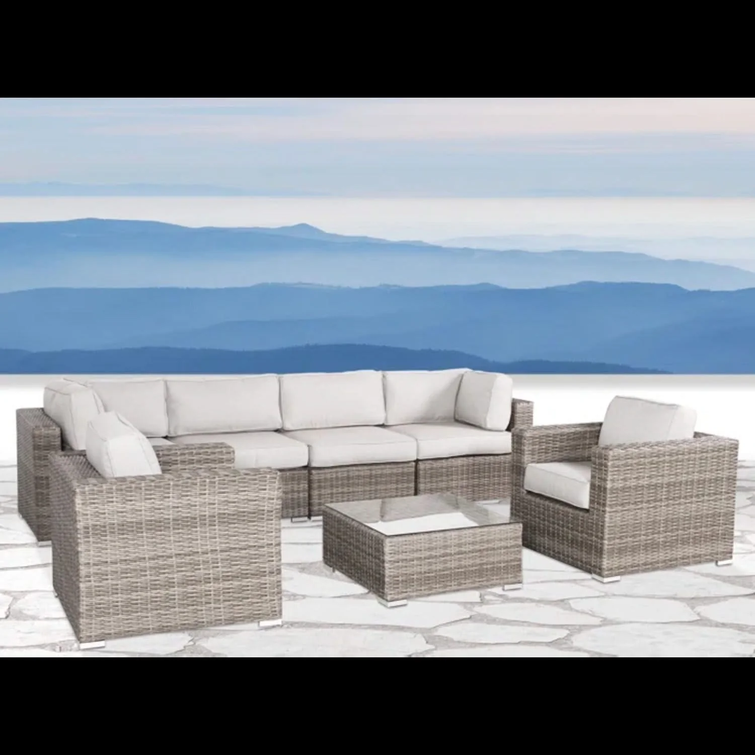 Stylish Entertainment Sectional Set, Outdoor Living - Image 46