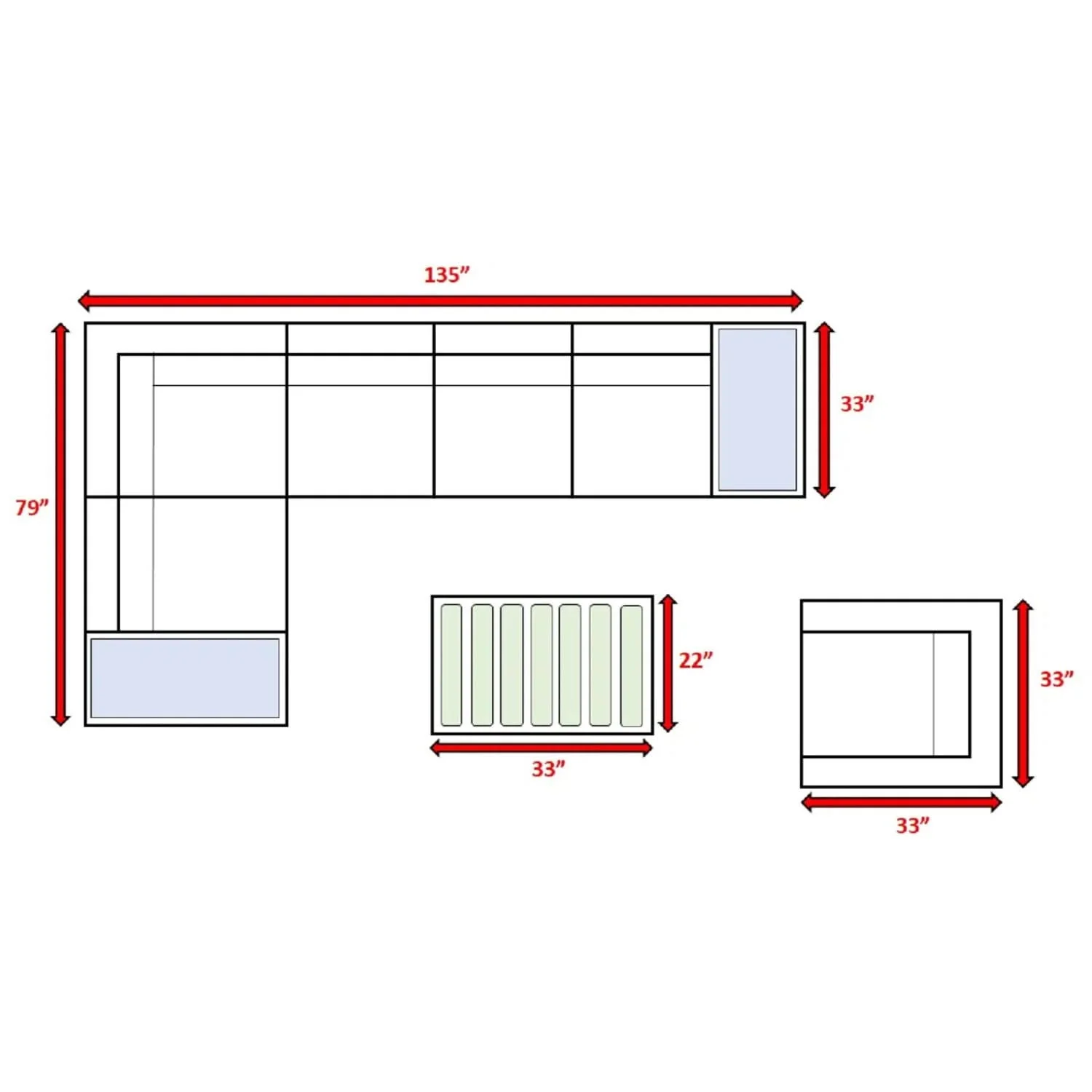 Stylish Entertainment Sectional Set, Outdoor Living - Image 47