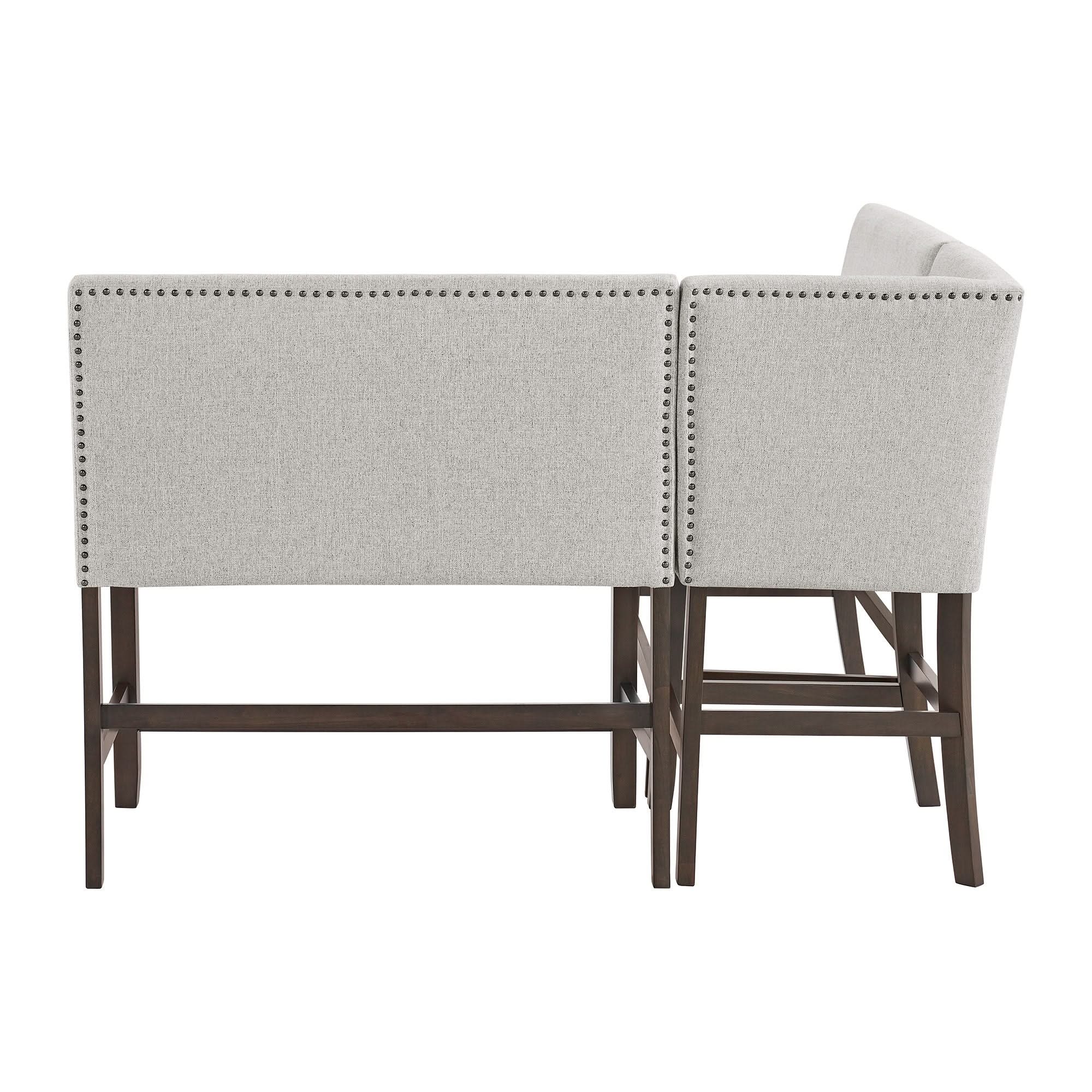 Seneca - Counter 3 Piece Corner Bench - Brown / Gray - Image 2