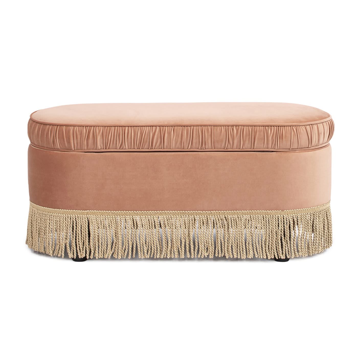 Serena - Contemporary Design Oval Storage Bench Ottoman - Image 4