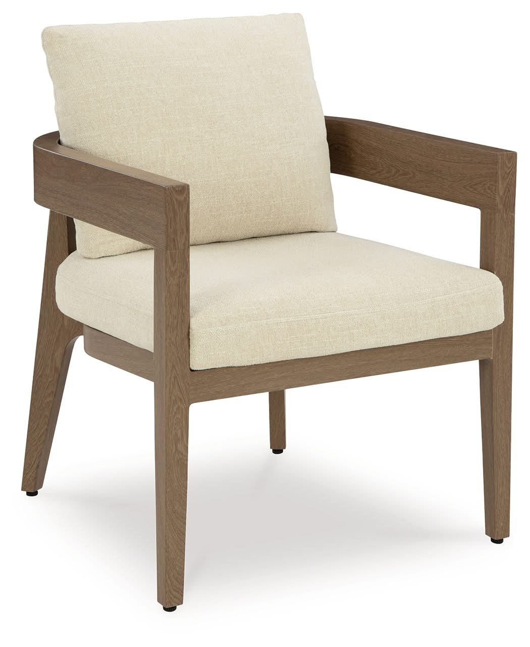 Serene Bay - Arm Chair With Cushion (Set of 2) - Dark Brown / White - Image 4