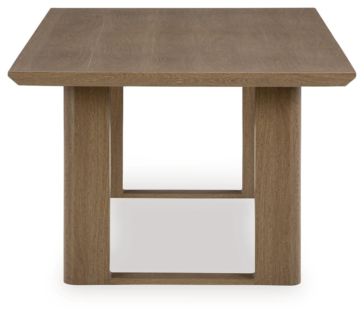 Serene Bay - Rectangular Dining Table With Umbrella Option - Dark Brown - Image 2