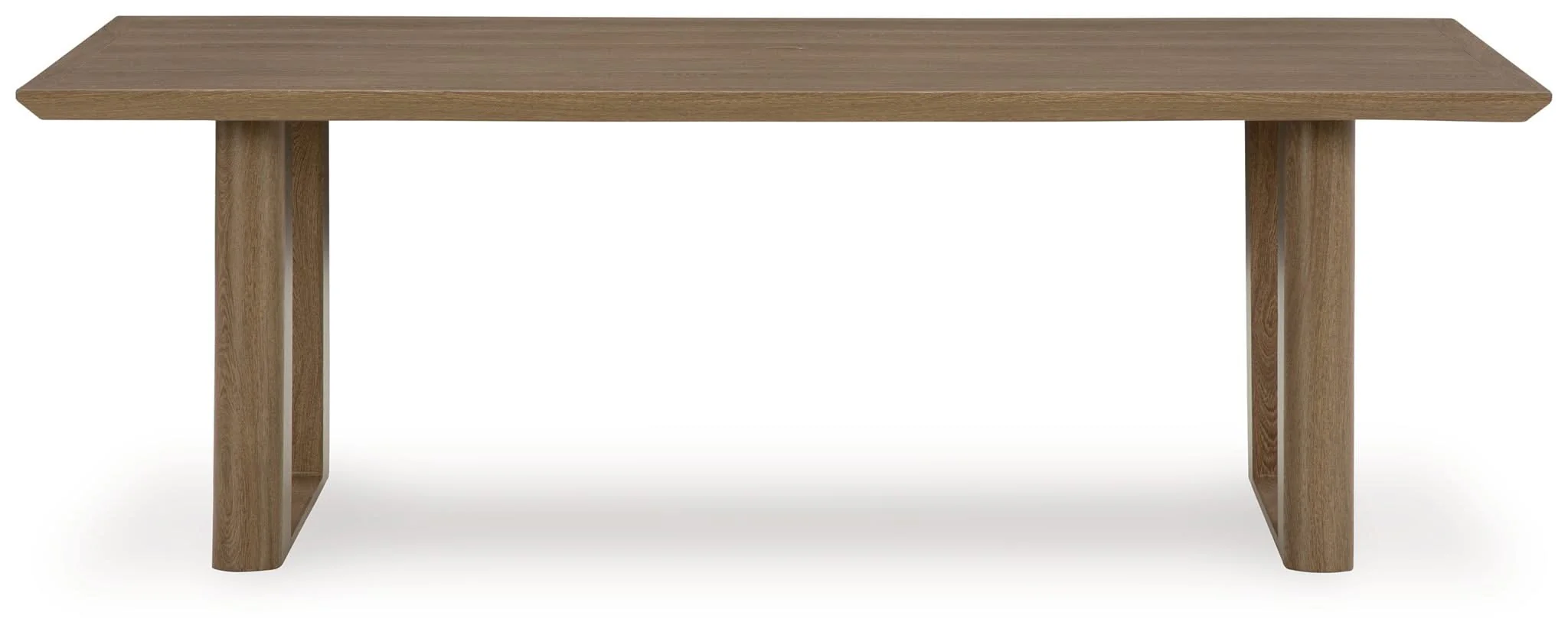 Serene Bay - Rectangular Dining Table With Umbrella Option - Dark Brown - Image 4