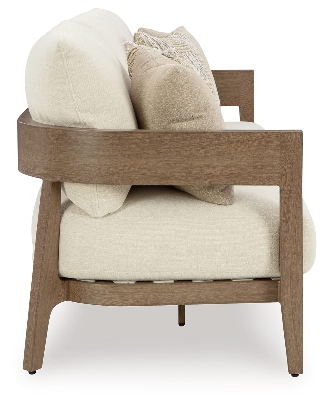 Serene Bay - Sofa With Cushion - Dark Brown / White - Image 2