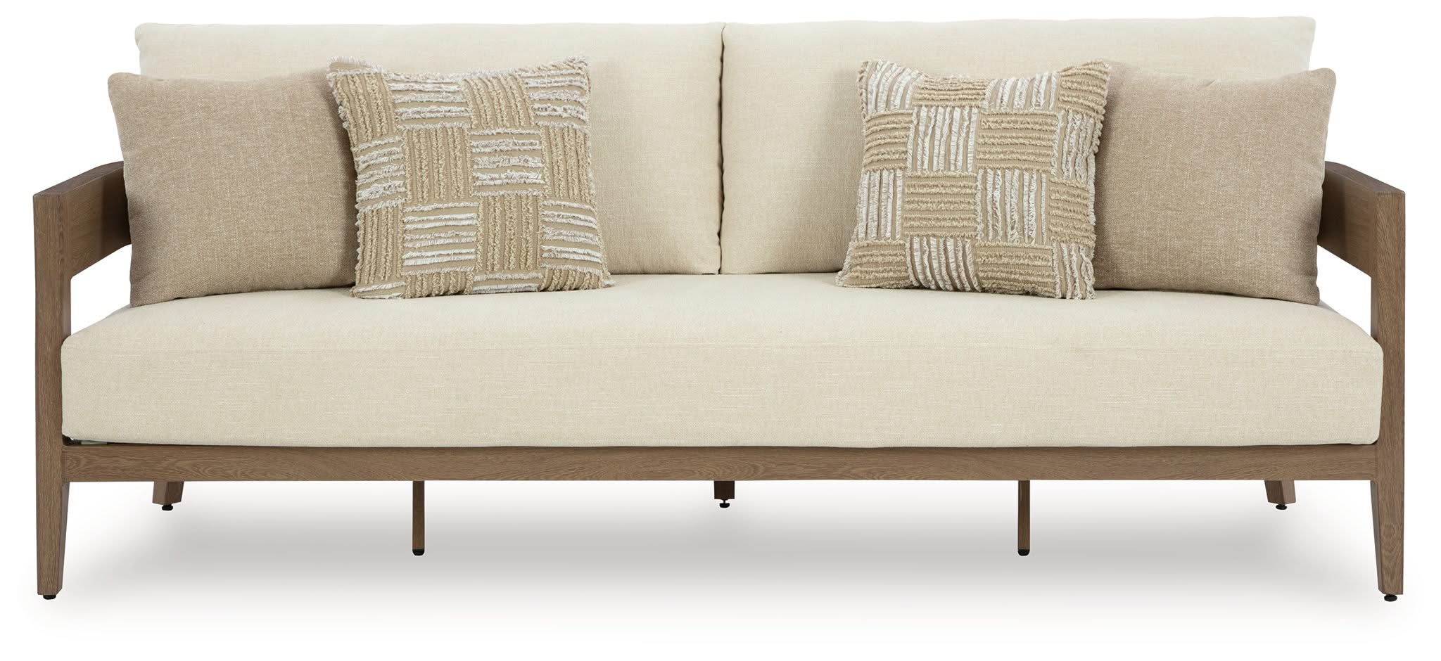 Serene Bay - Sofa With Cushion - Dark Brown / White - Image 3