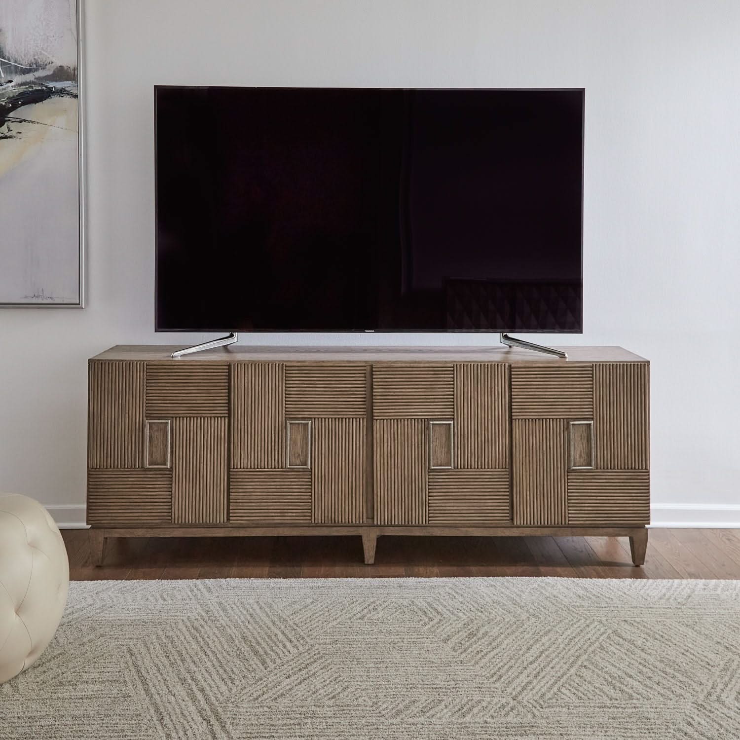 Serenity - 82" Accent TV Console - Burnished Beige - Image 2