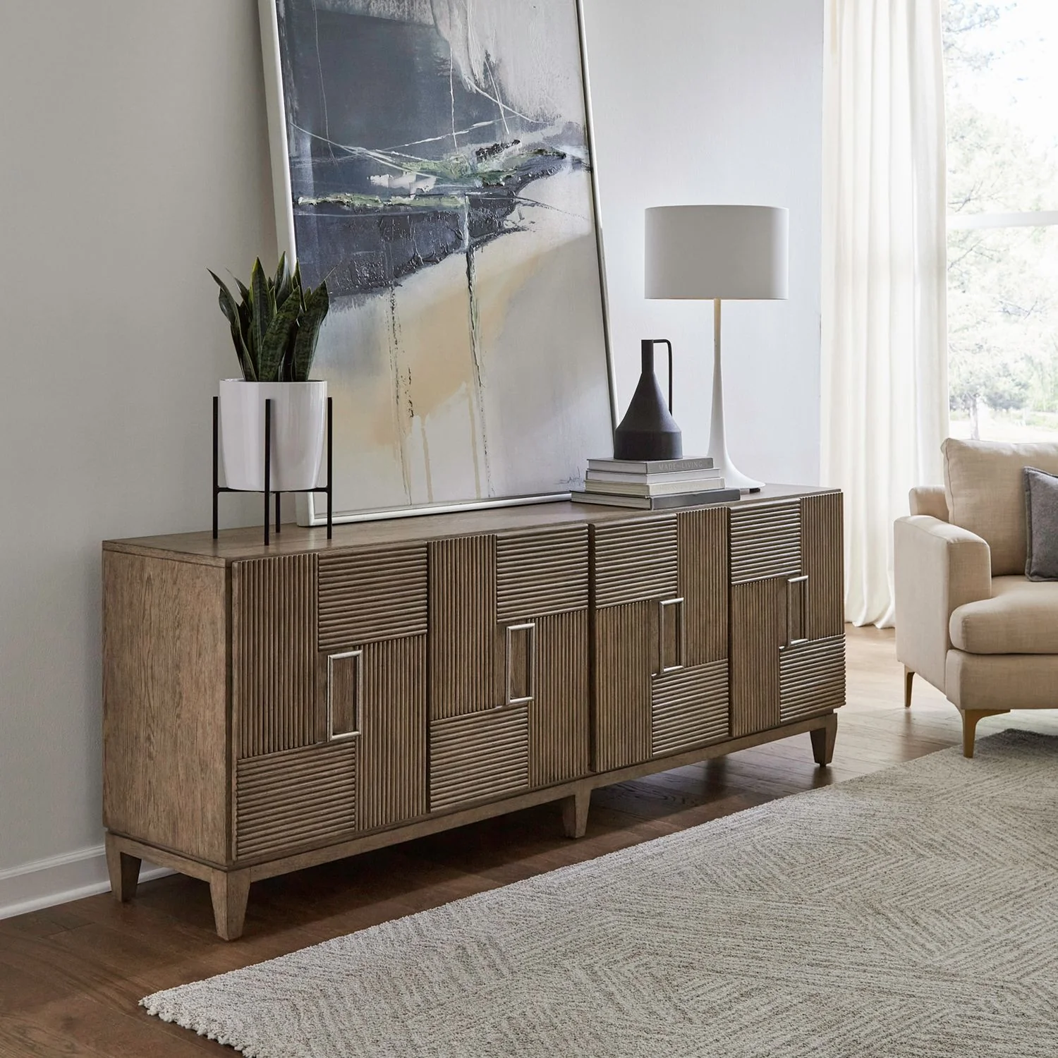 Serenity - 82" Accent TV Console - Burnished Beige - Image 3