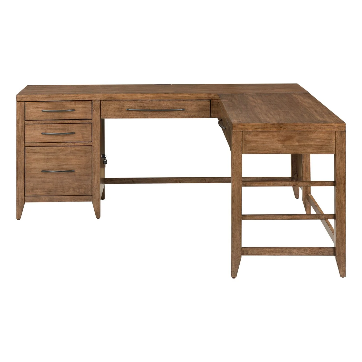 Shaker Lakes - L Shaped Desk Set - Harvest Brown - Image 3