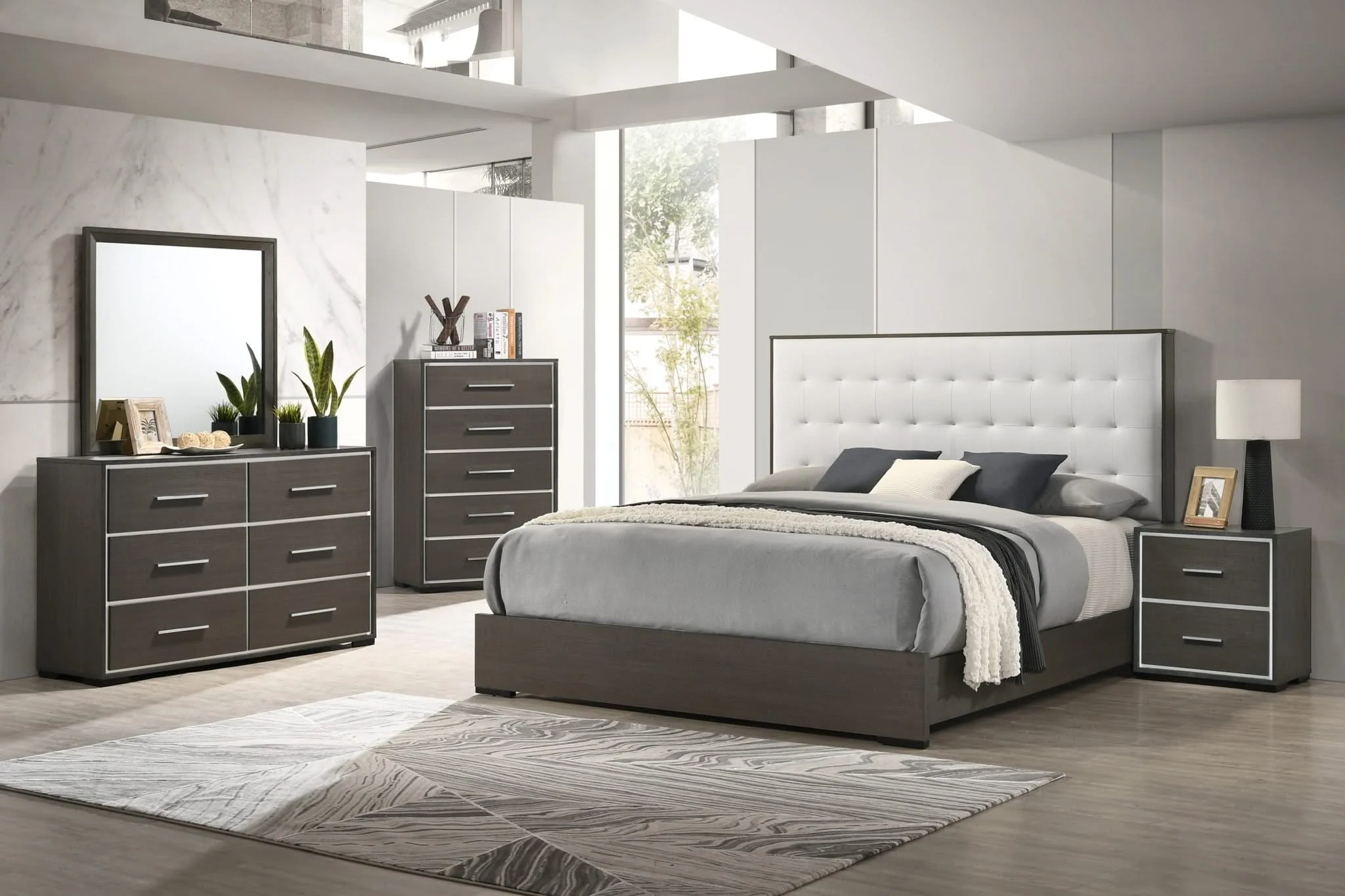 Sharpe - Queen Bed - Dark Gray - Image 2