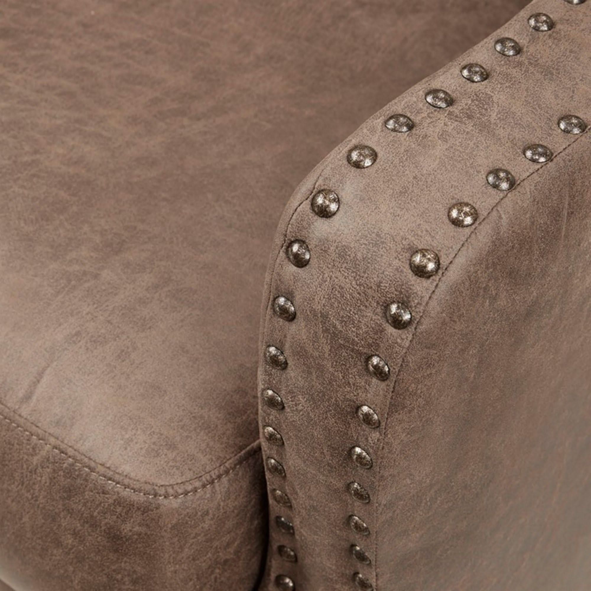 Shasta - Accent Chair With And Nail Buttons - Brown - Image 3
