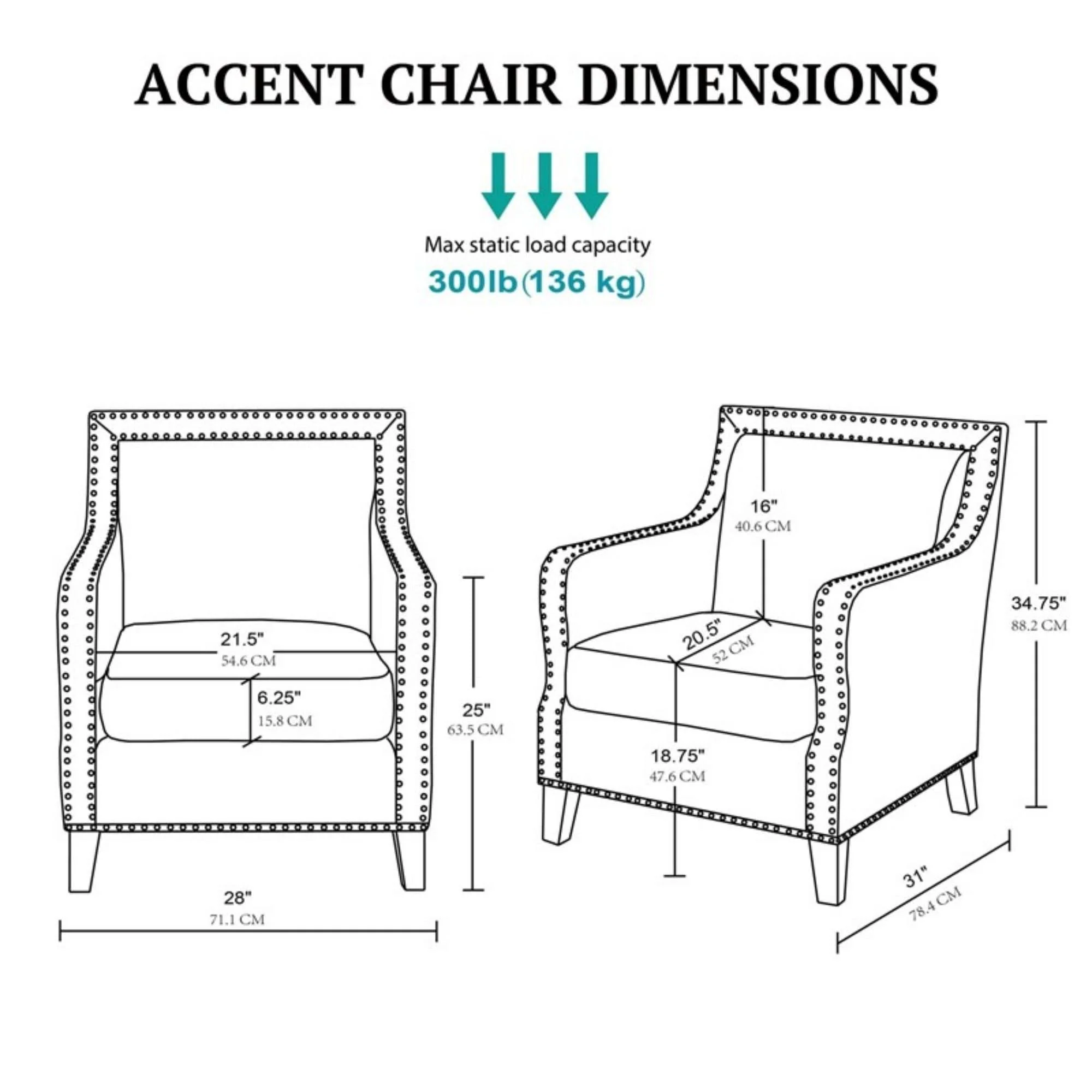 Shasta - Accent Chair With And Nail Buttons - Brown - Image 4