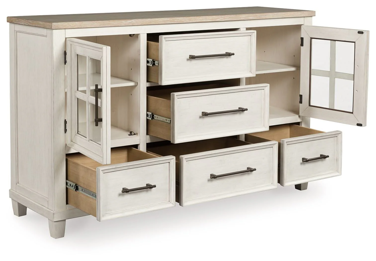 Shaybrock - Dresser - Antique White / Brown - Image 4