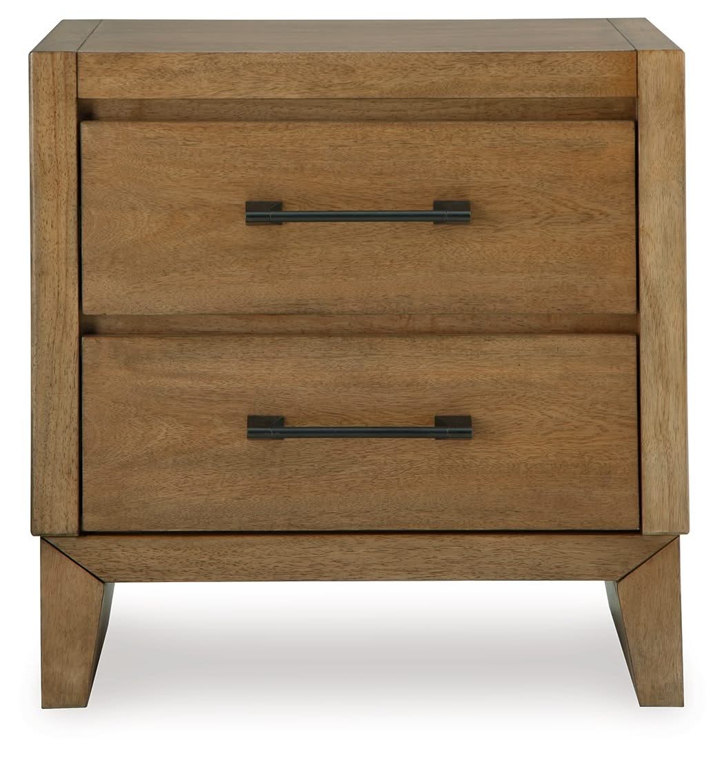 Sherbana - Two Drawer Night Stand - Light Brown - Image 3