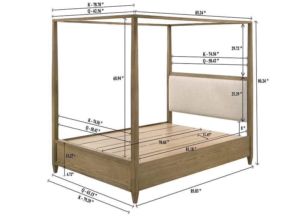 Sienna - King 5 Piece Bedroom Set - Ash - Image 2