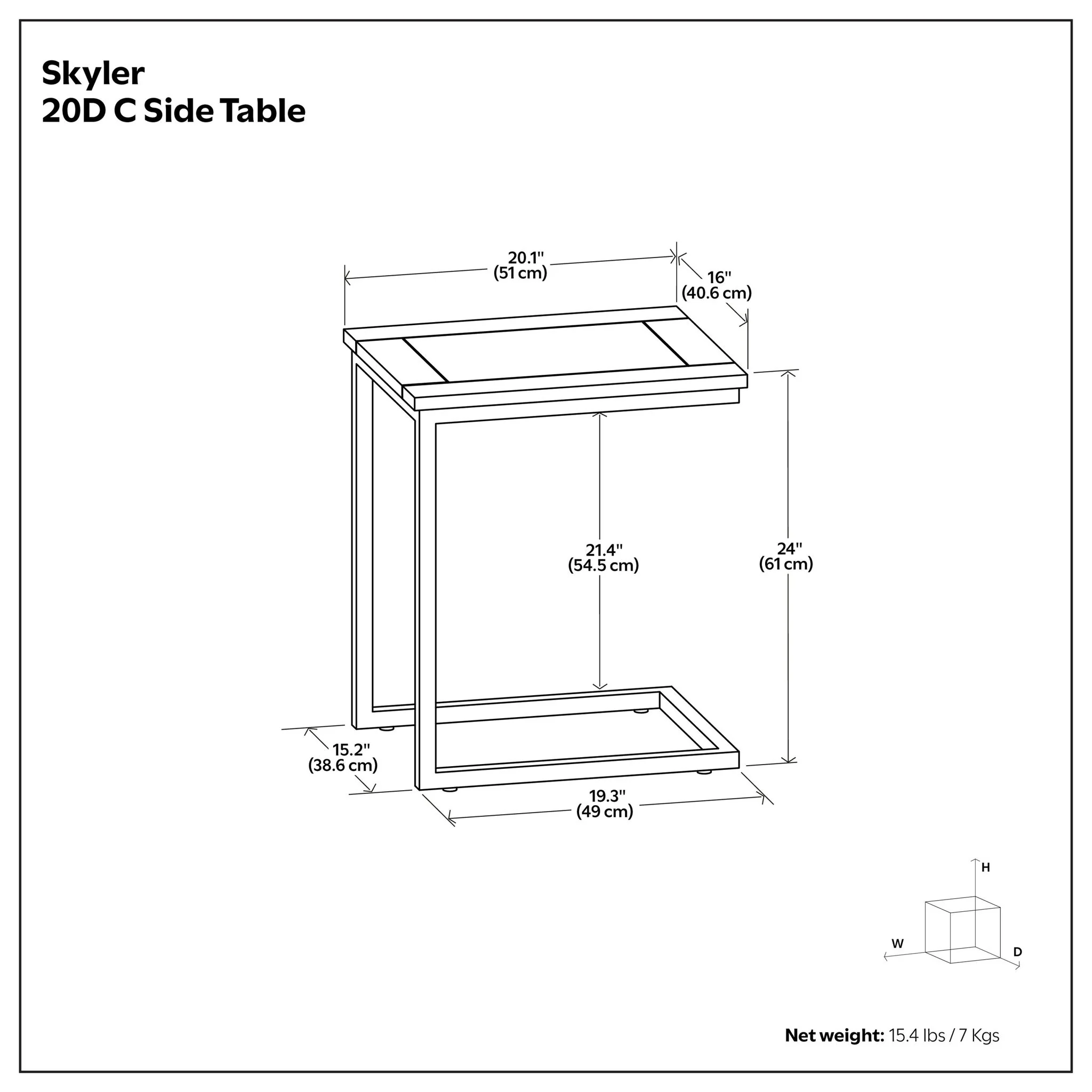 Skyler - C-Side Table - Walnut Brown - Image 2
