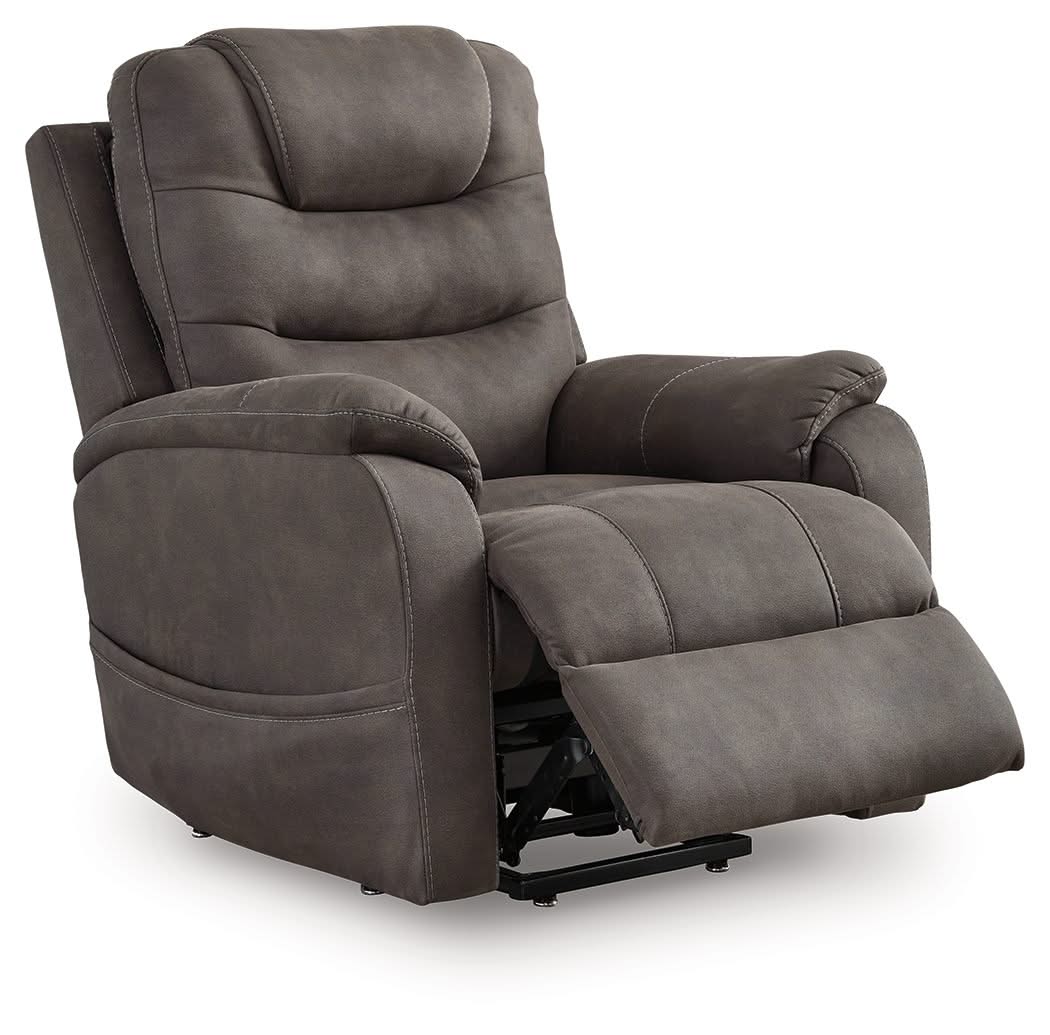 Snowfield - Power Lift Recliner - Gunmetal - Image 3
