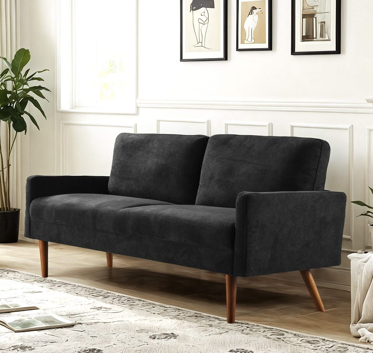 Sofa, European Style With Sleek Design, Modern & Vintage Flair, Upholstered 3 Seater Couch - Image 11