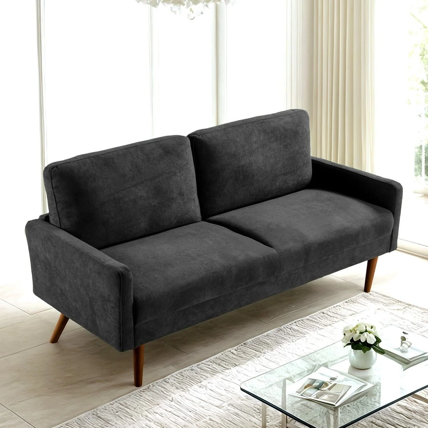 Sofa, European Style With Sleek Design, Modern & Vintage Flair, Upholstered 3 Seater Couch - Image 12