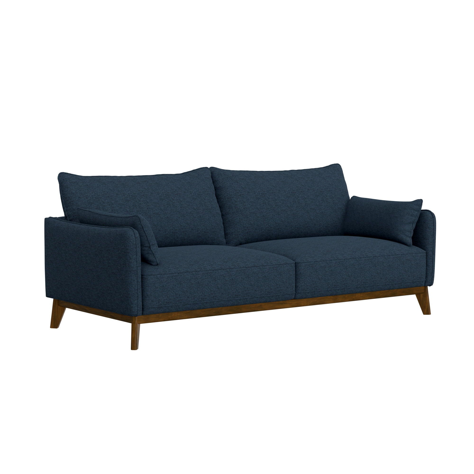 Sofa Wide With Attached Legs - Blue - Image 4