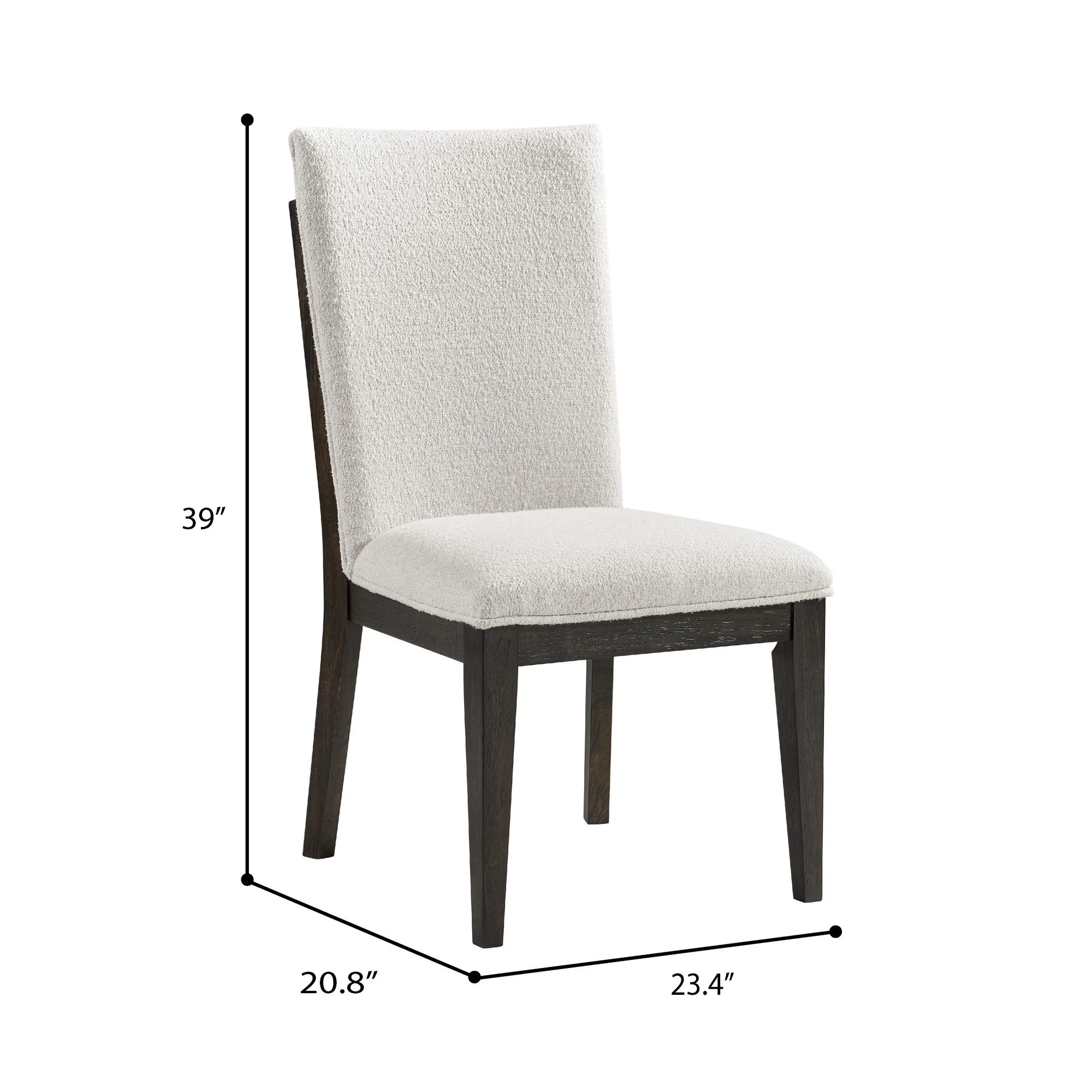 Soft Upholstered Dining Chairs (Set of 2) - Brown - Image 3