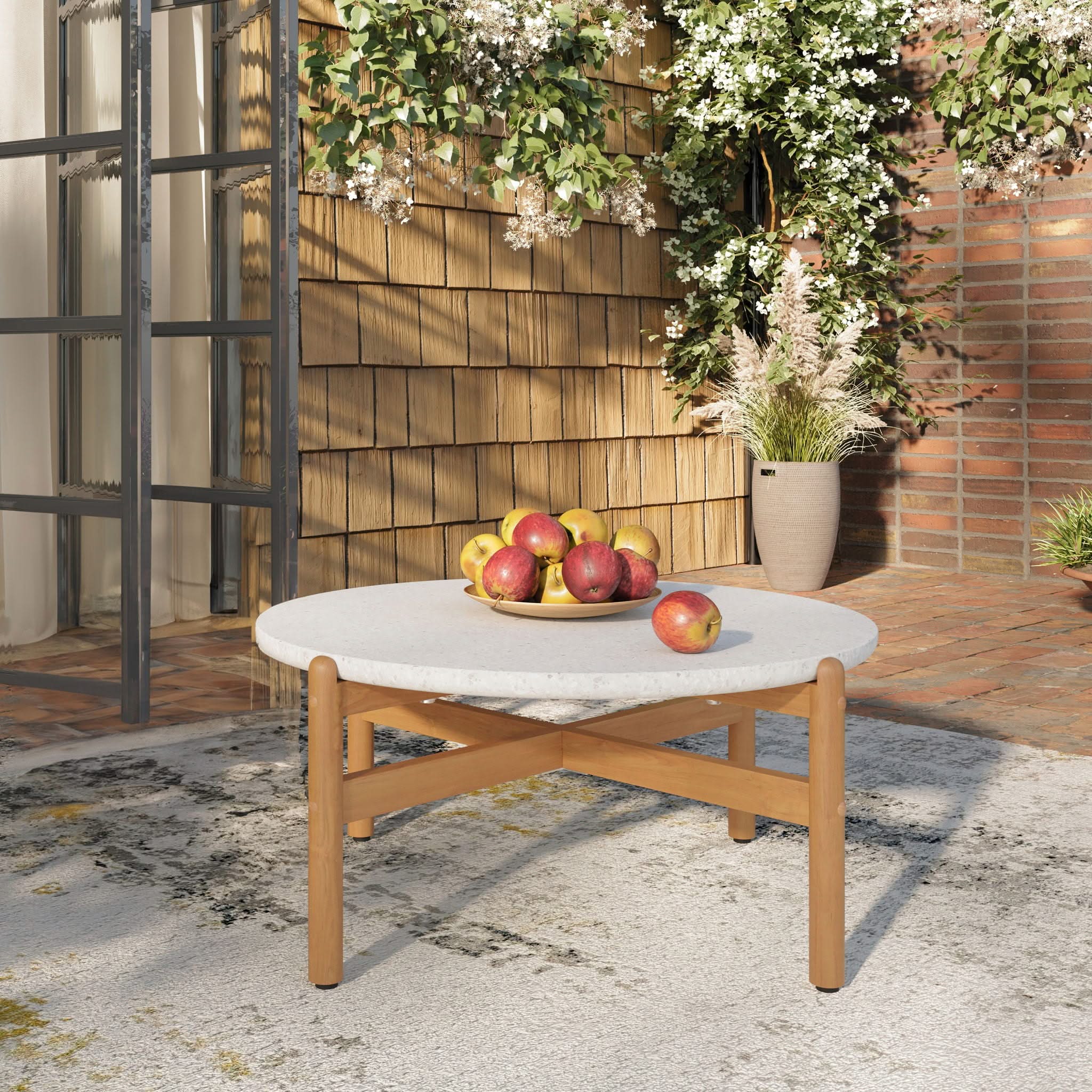 Solstice - Coffee Table With Terrazo Top - White - Image 3