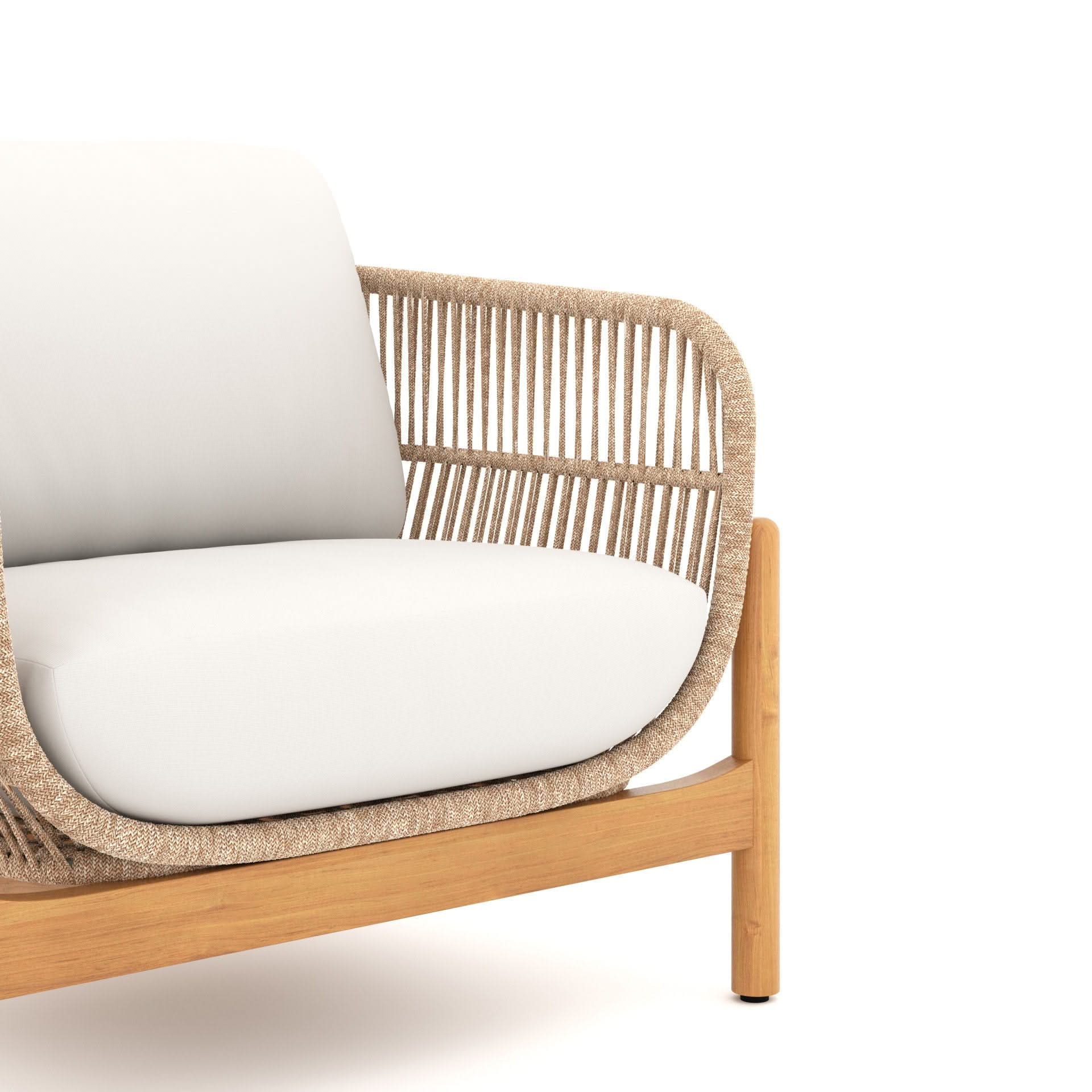 Solstice - Rope Club Chair - Linen Beige - Image 2