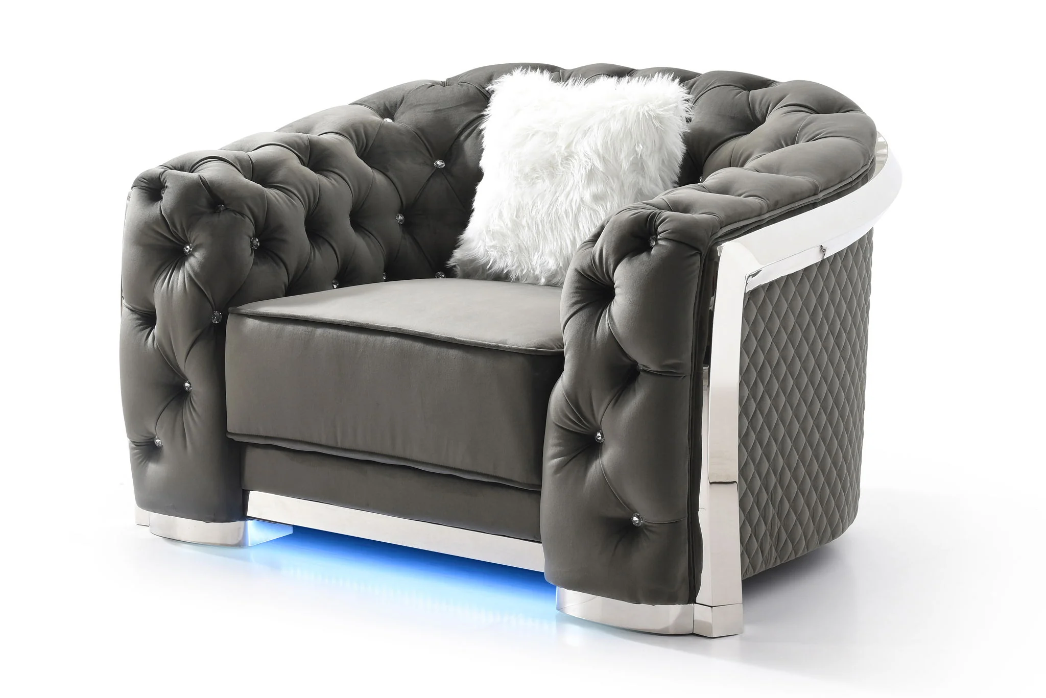 Sophisticated Accent Chair - Gray - Image 2
