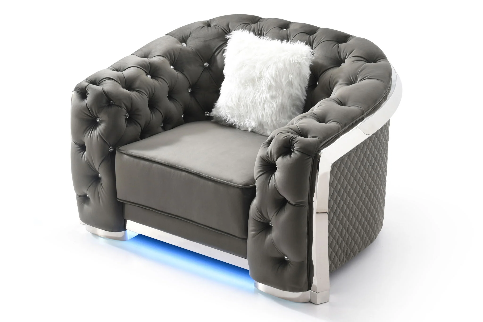 Sophisticated Accent Chair - Gray - Image 4