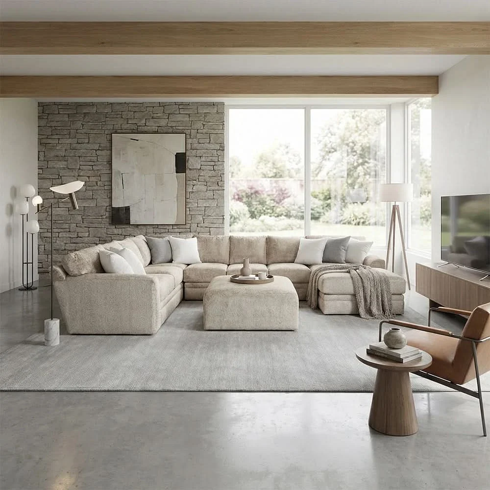 Spirit Driftwood 3 Piece Sectional with Chaise
