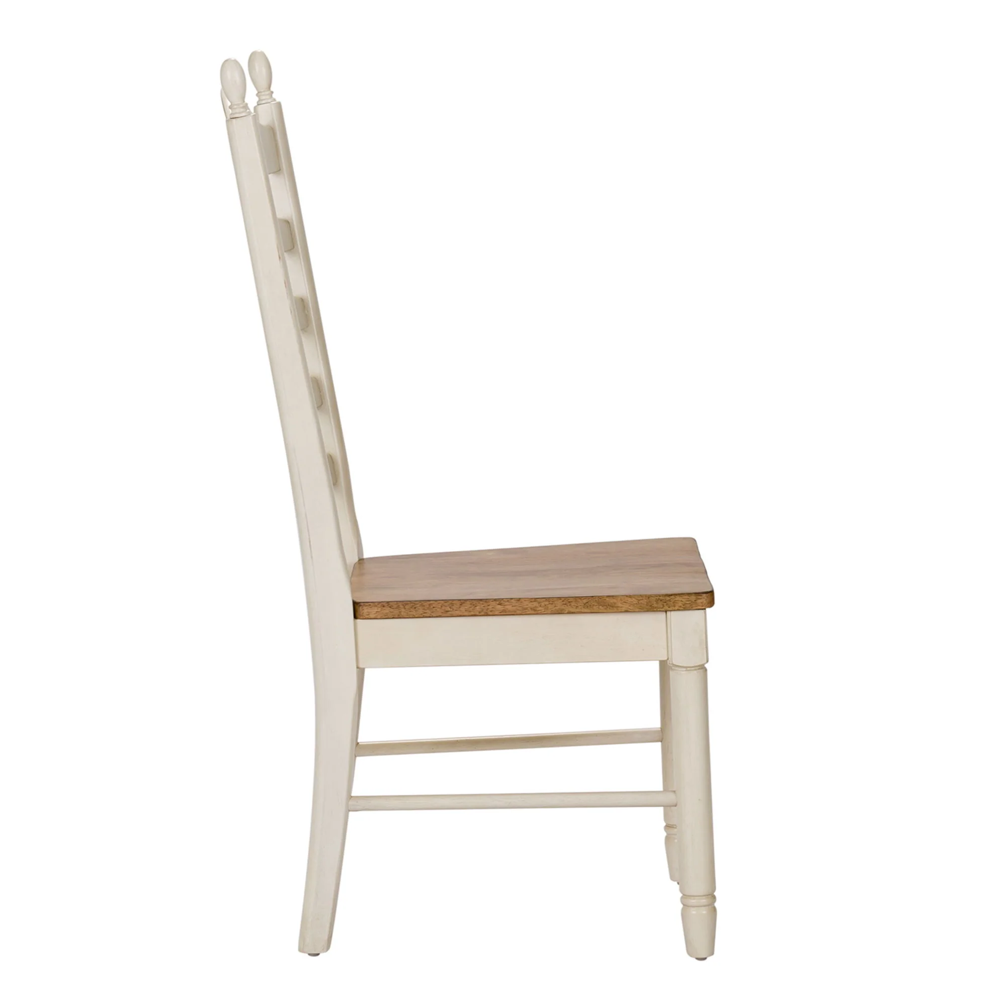 Springfield - Ladder Back Side Chair - Honey & Cream - Image 2