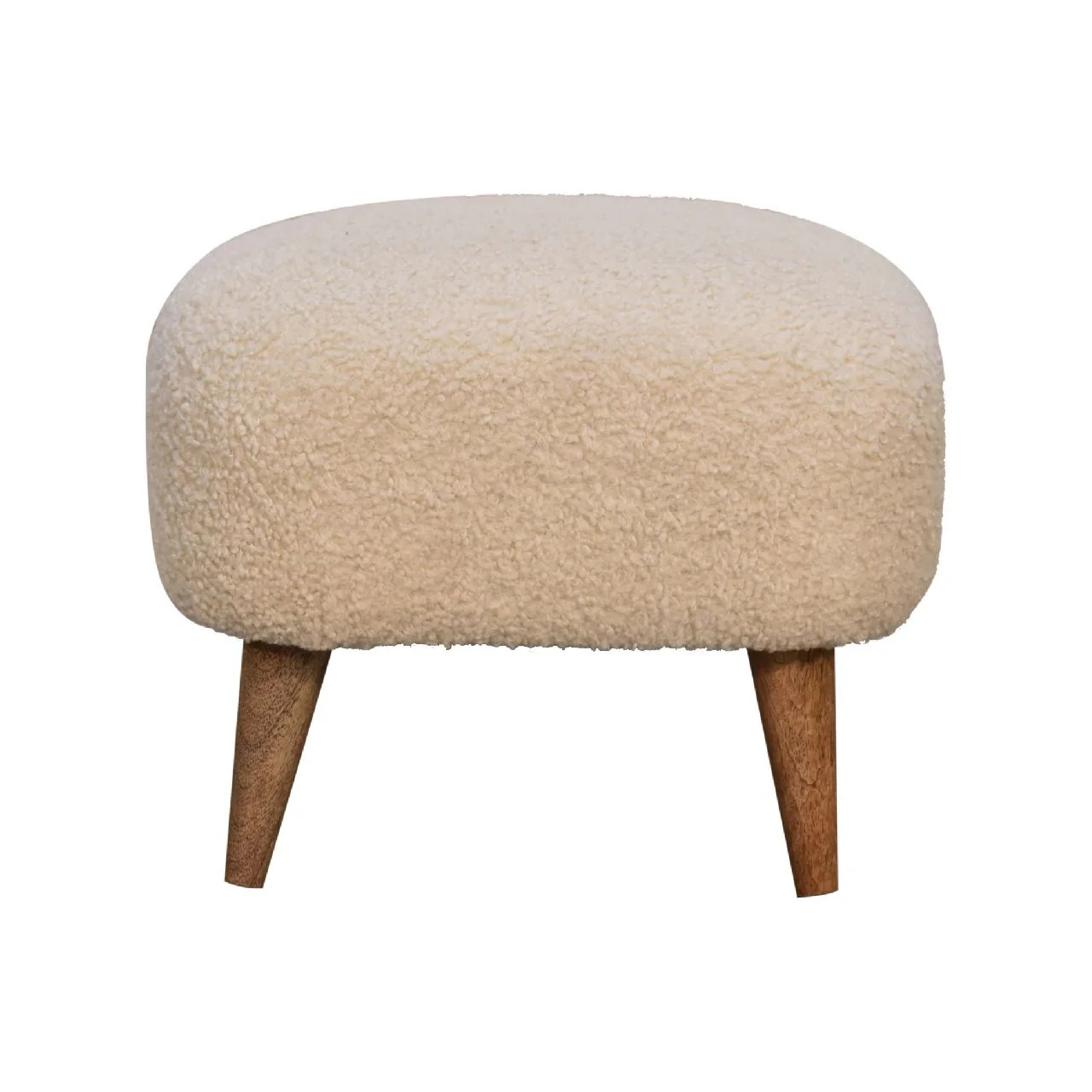 Square Footstool - Cream - Image 2