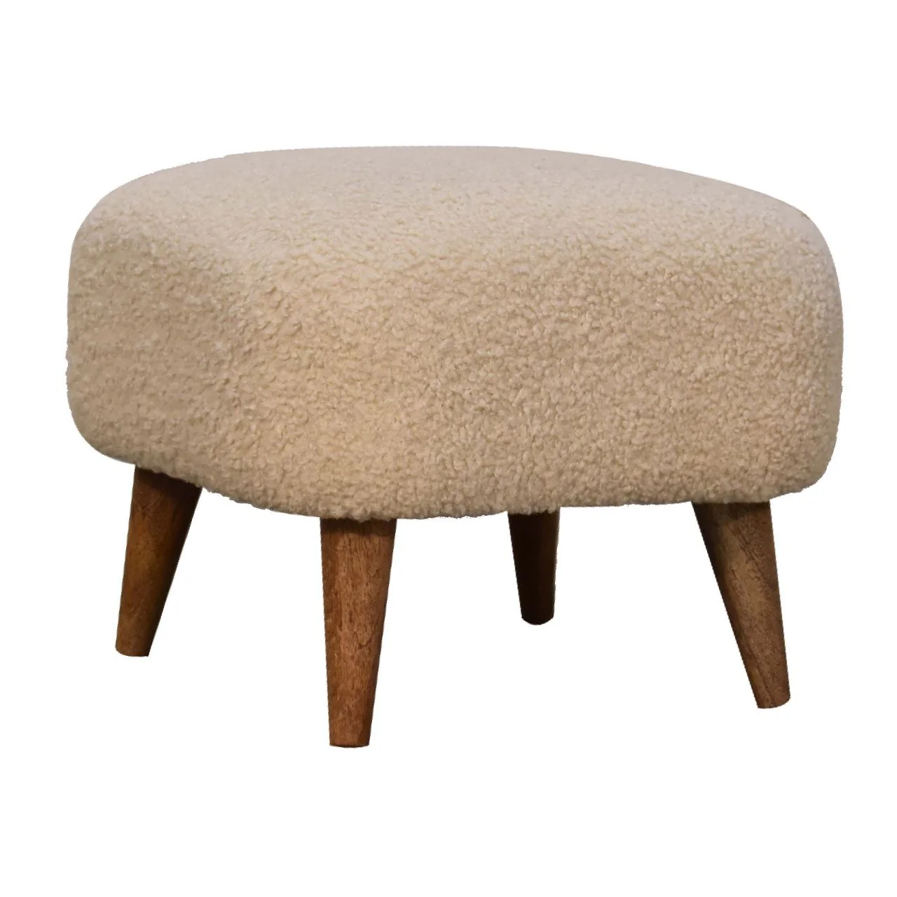 Square Footstool - Cream - Image 4