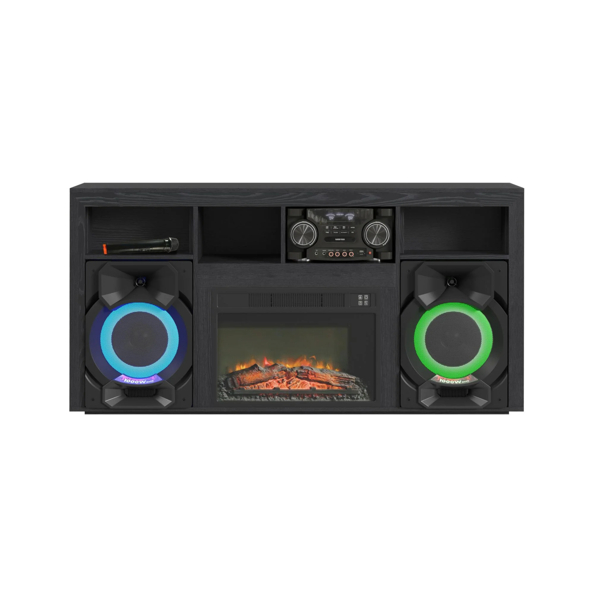 St. Cloud - Fireplace With Sound System - Black - Image 2