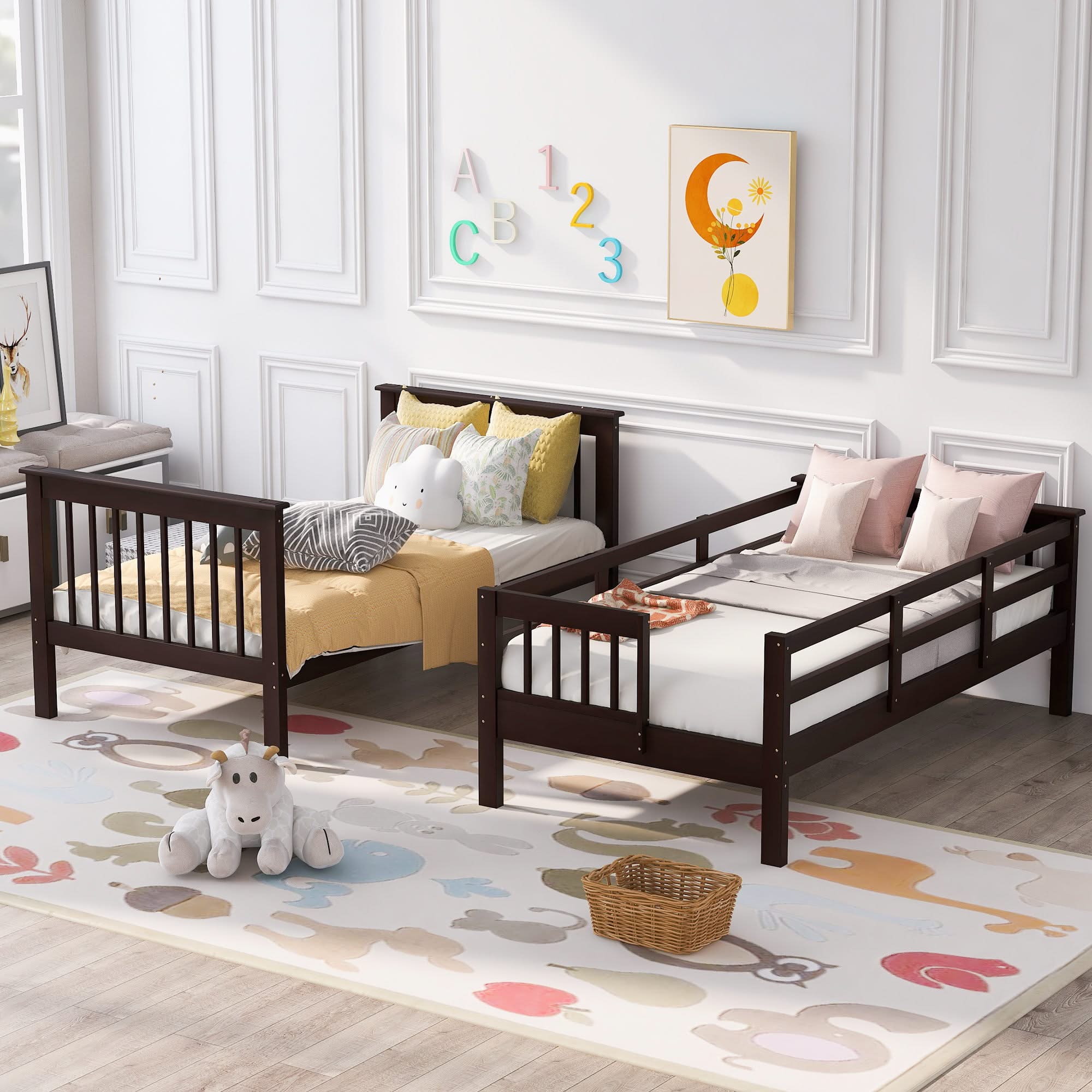 Stairway Bunk Bed With Storage And Guard Rail For Bedroom - Image 27