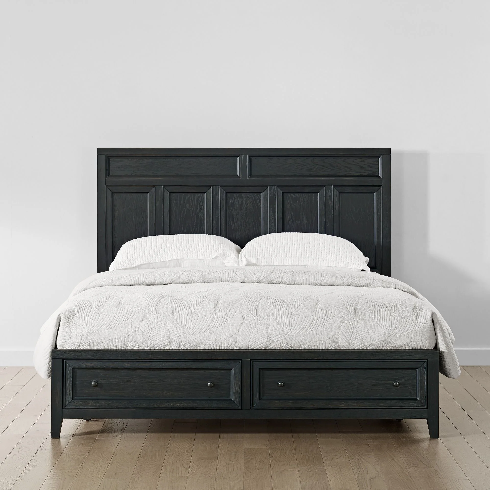 Storage Bed With Panel Headboard And Spacious Footboard Drawers - Image 12