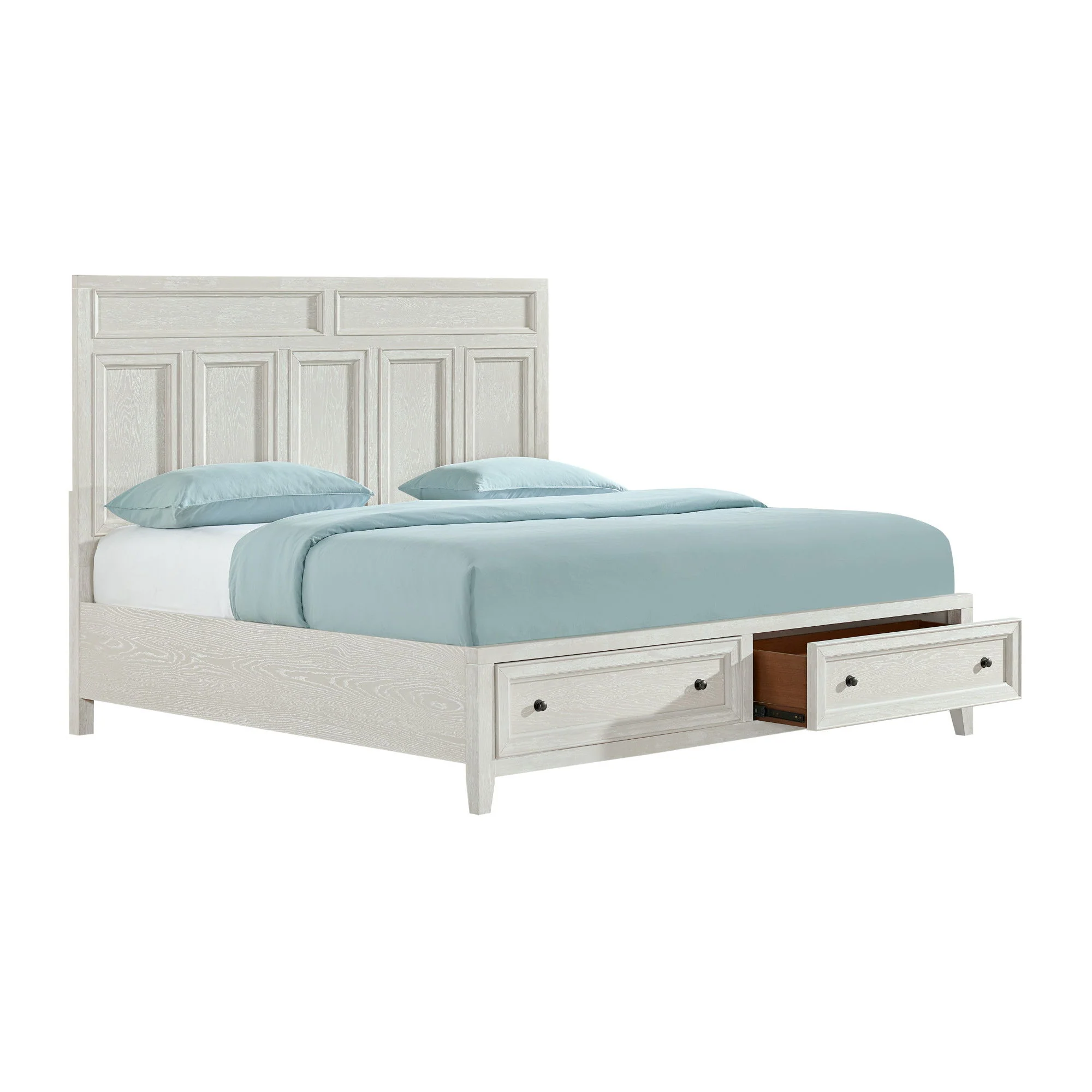 Storage Bed With Panel Headboard And Spacious Footboard Drawers - Image 13