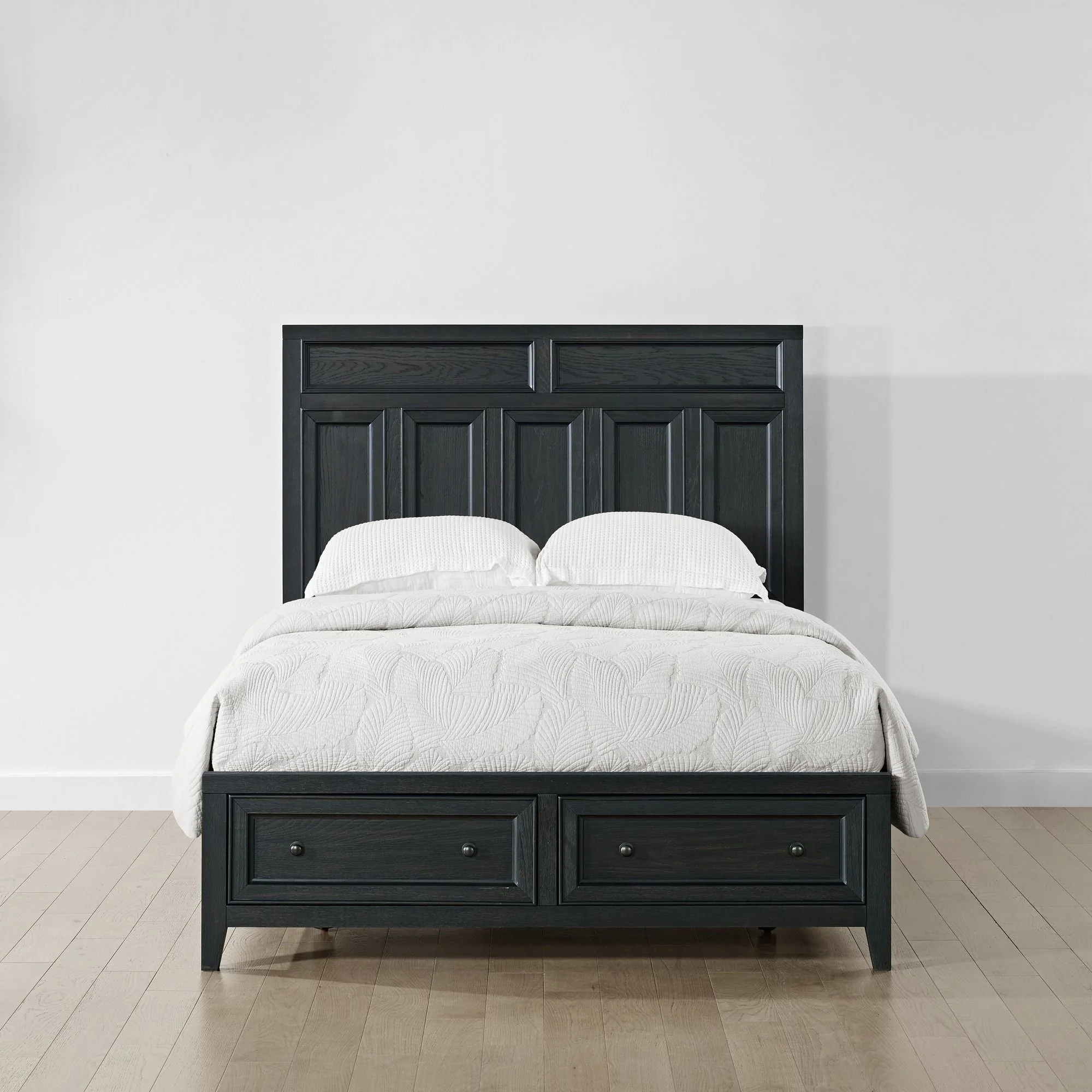 Storage Bed With Panel Headboard And Spacious Footboard Drawers - Image 8
