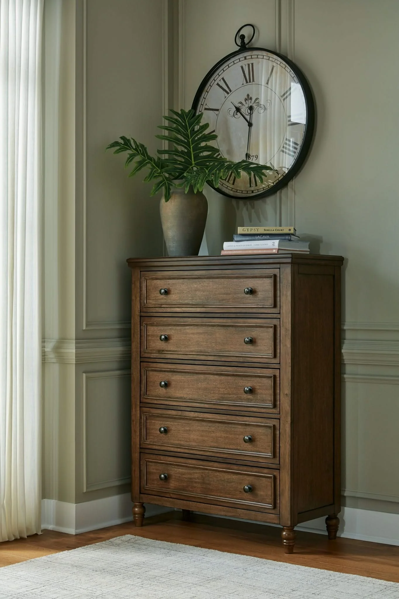 Sturlayne - Five Drawer Chest - Brown - Image 3