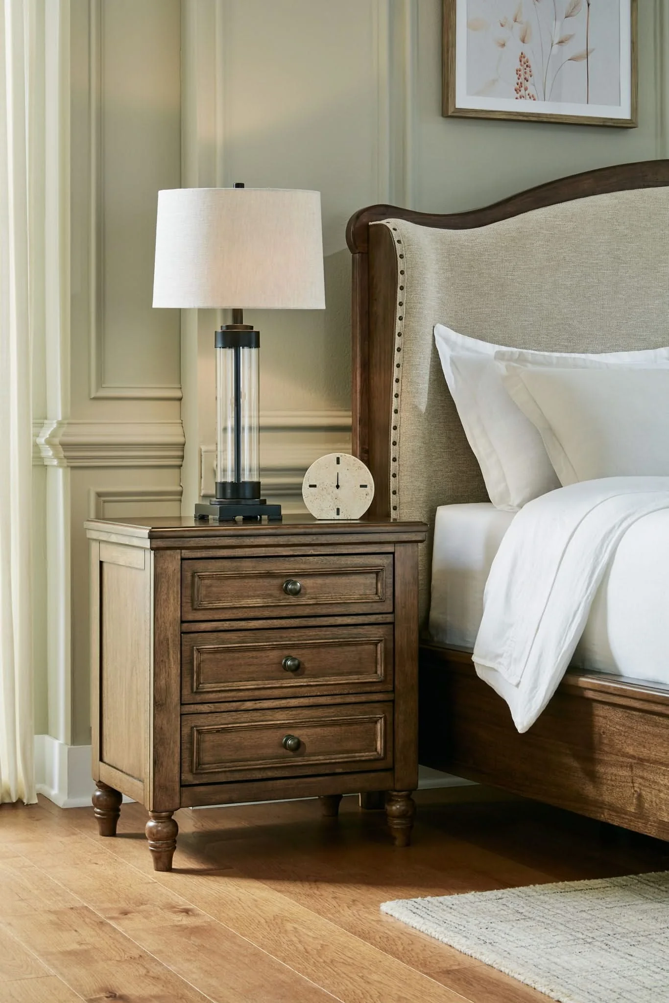 Sturlayne - Three Drawer Night Stand - Brown - Image 3
