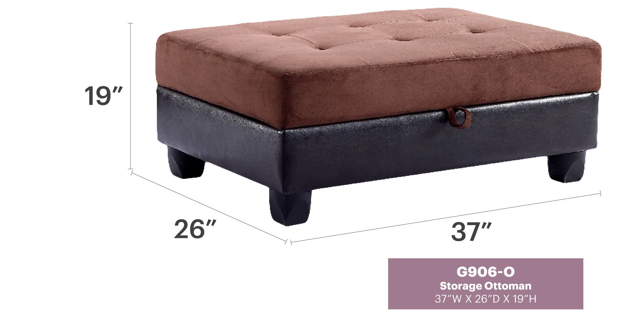 Stylish Storage Contemporary Ottoman - Image 15