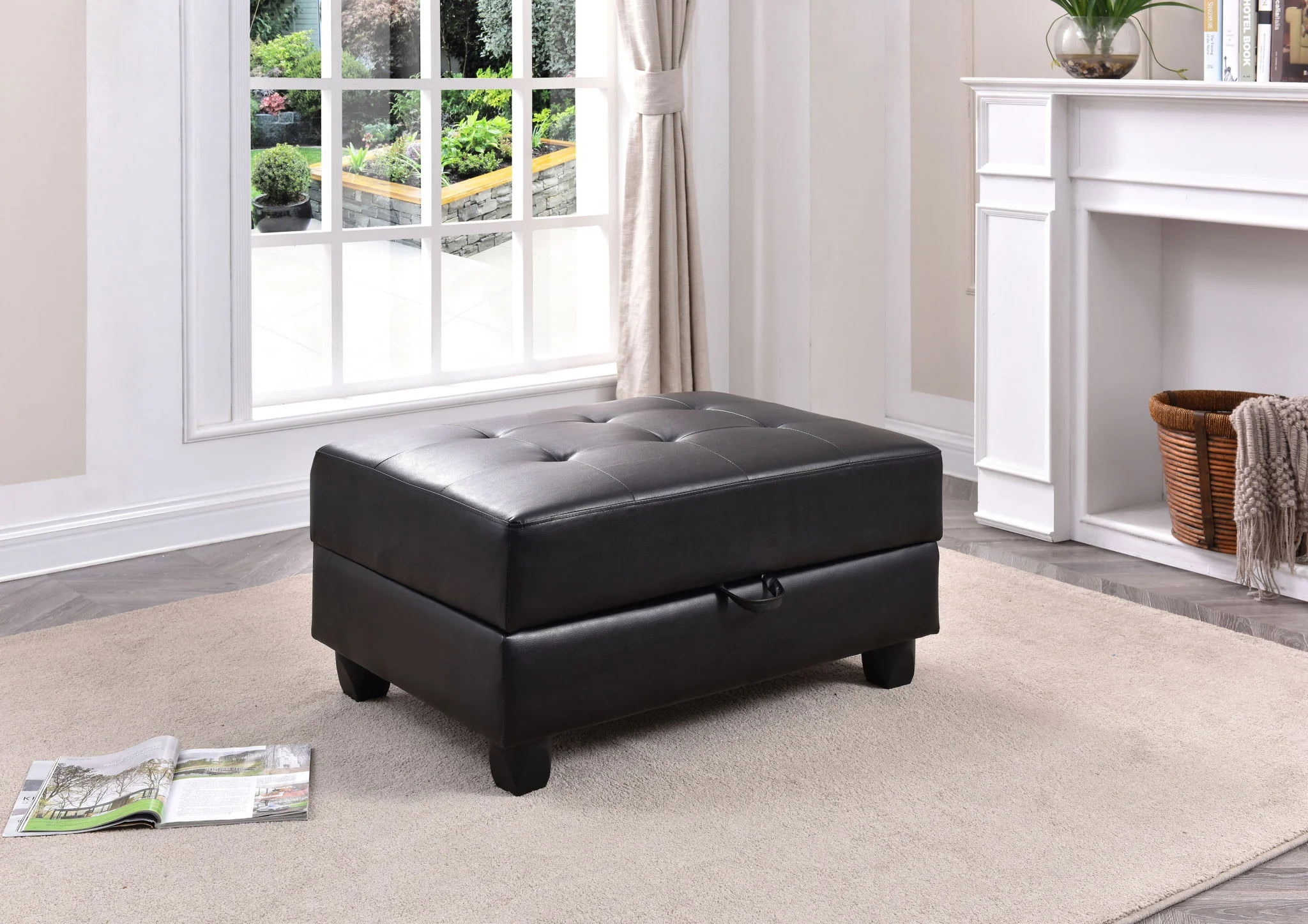 Stylish Storage Contemporary Ottoman - Image 3