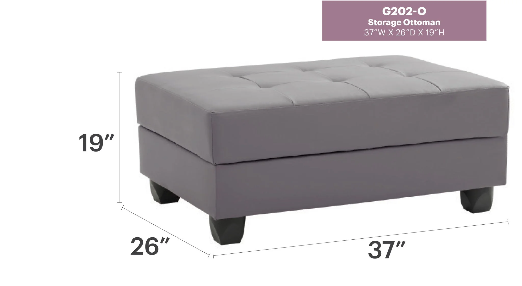 Stylish Storage Contemporary Ottoman - Image 6