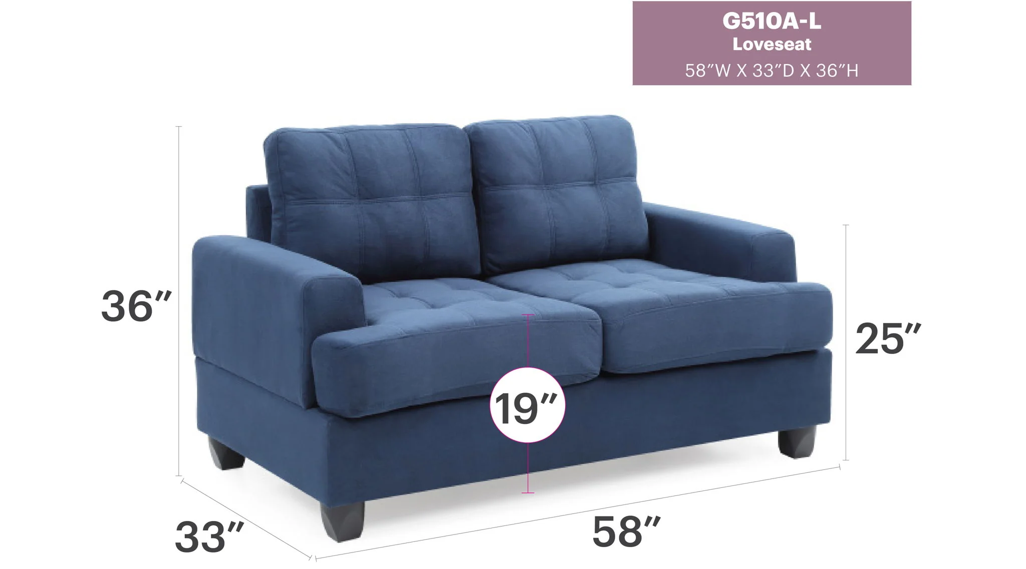Stylish Transitional Loveseat For Two - Image 10