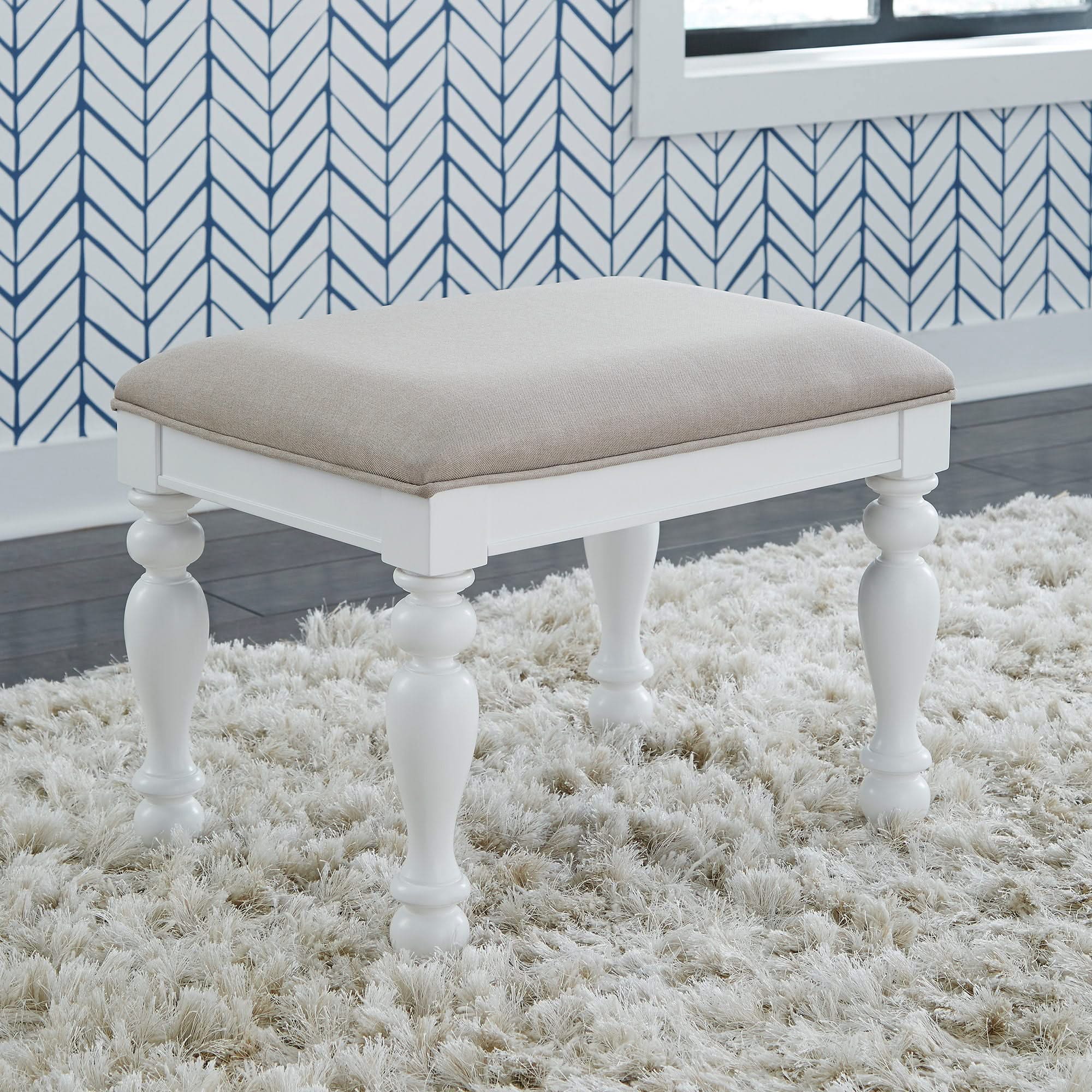 Summer House - Vanity Stool - Oyster White - Image 3