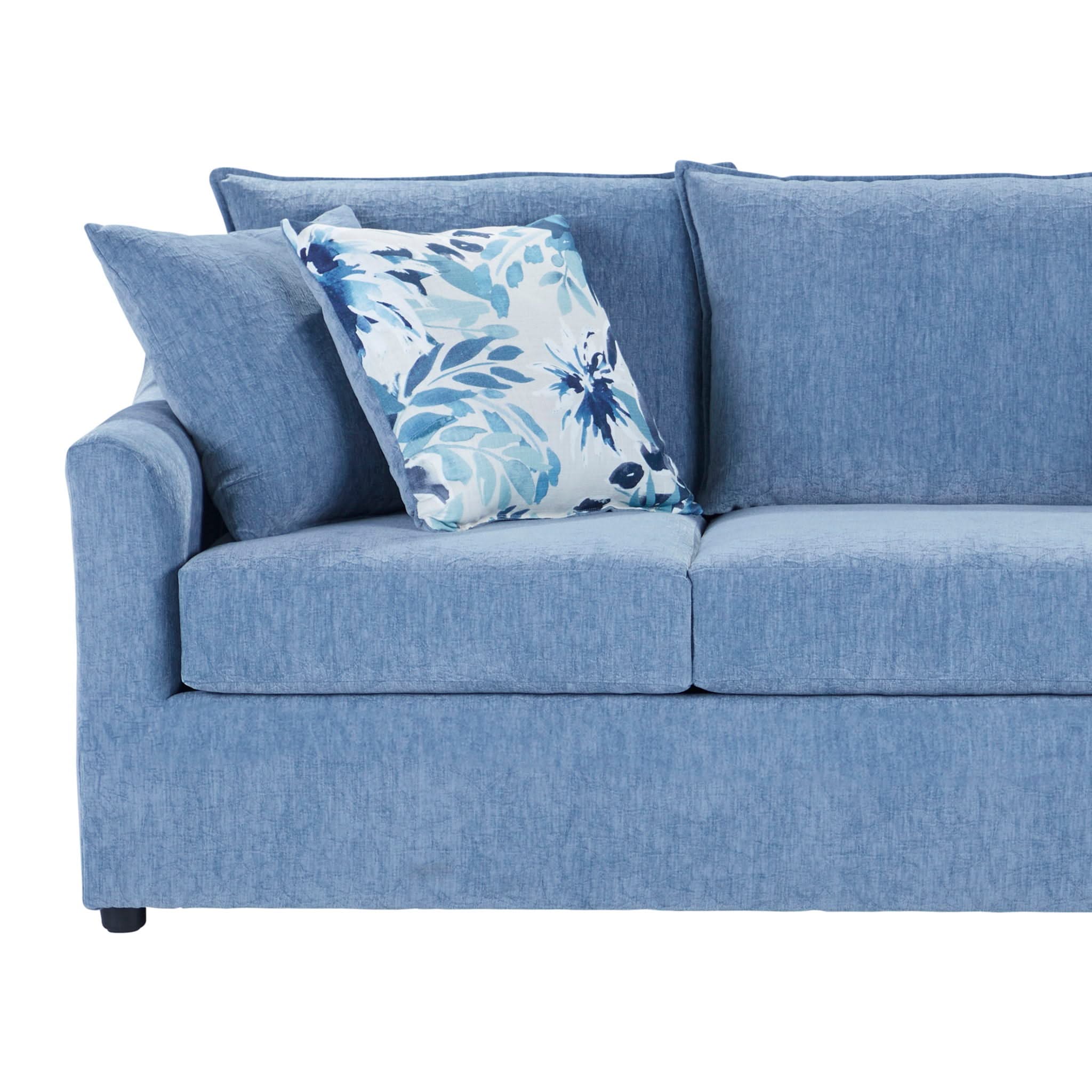 Sylvie - 2 Piece Living Room Set (Sofa & Swivel Chair) - Blue And White Print - Image 3