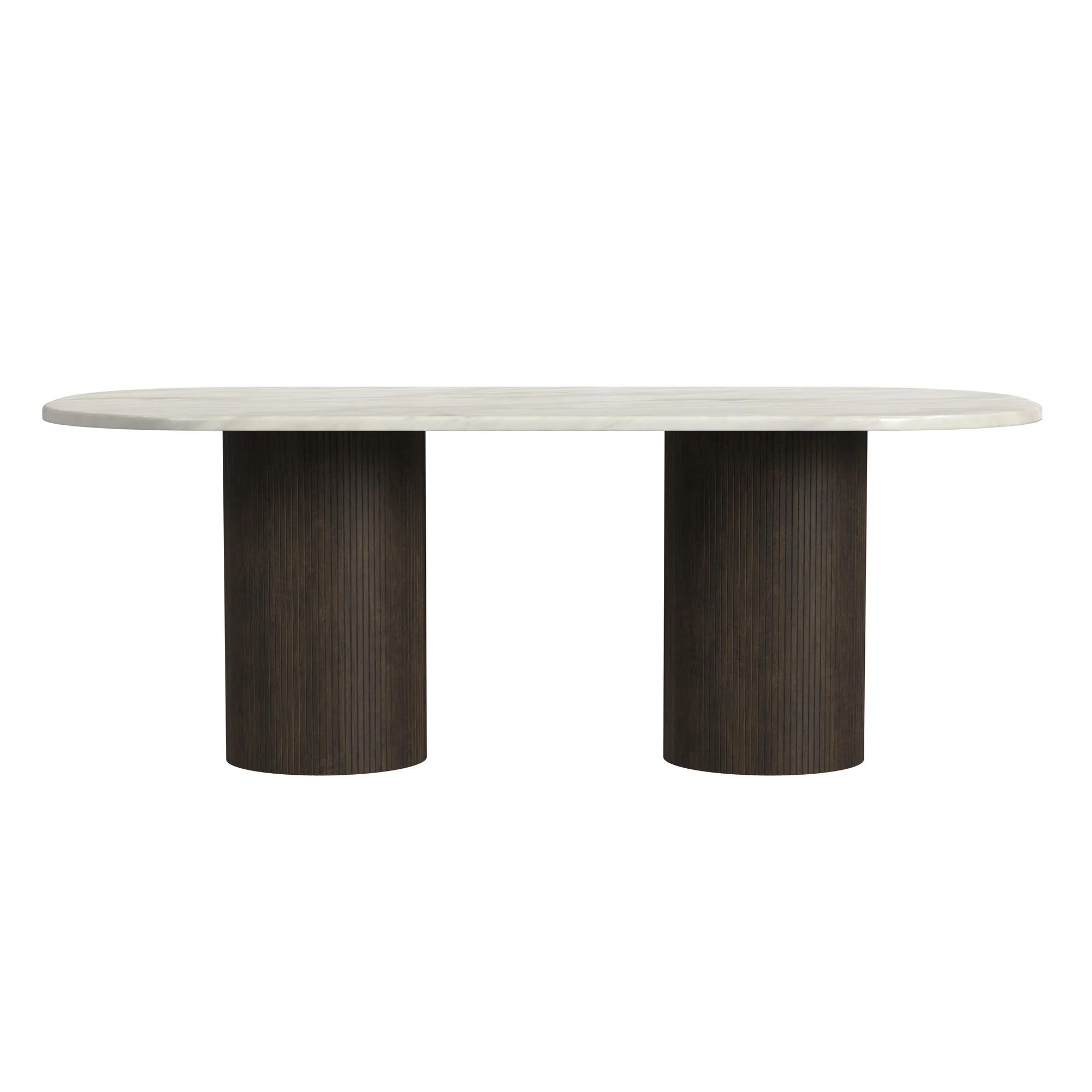 Sylvie - Oval Dining Table With Faux Marble Top - Image 11